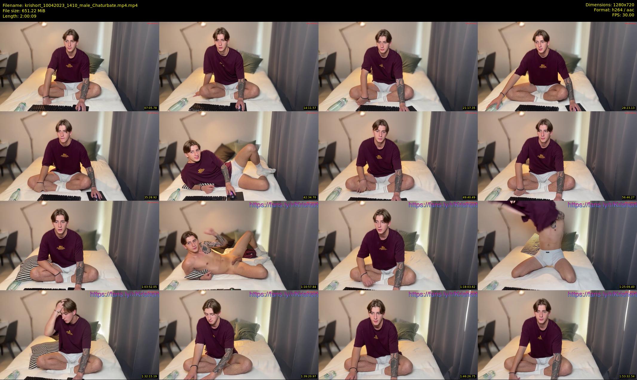 krishort — 121 minute Chaturbate male cam show recording, 720p, Apr 10, 2023