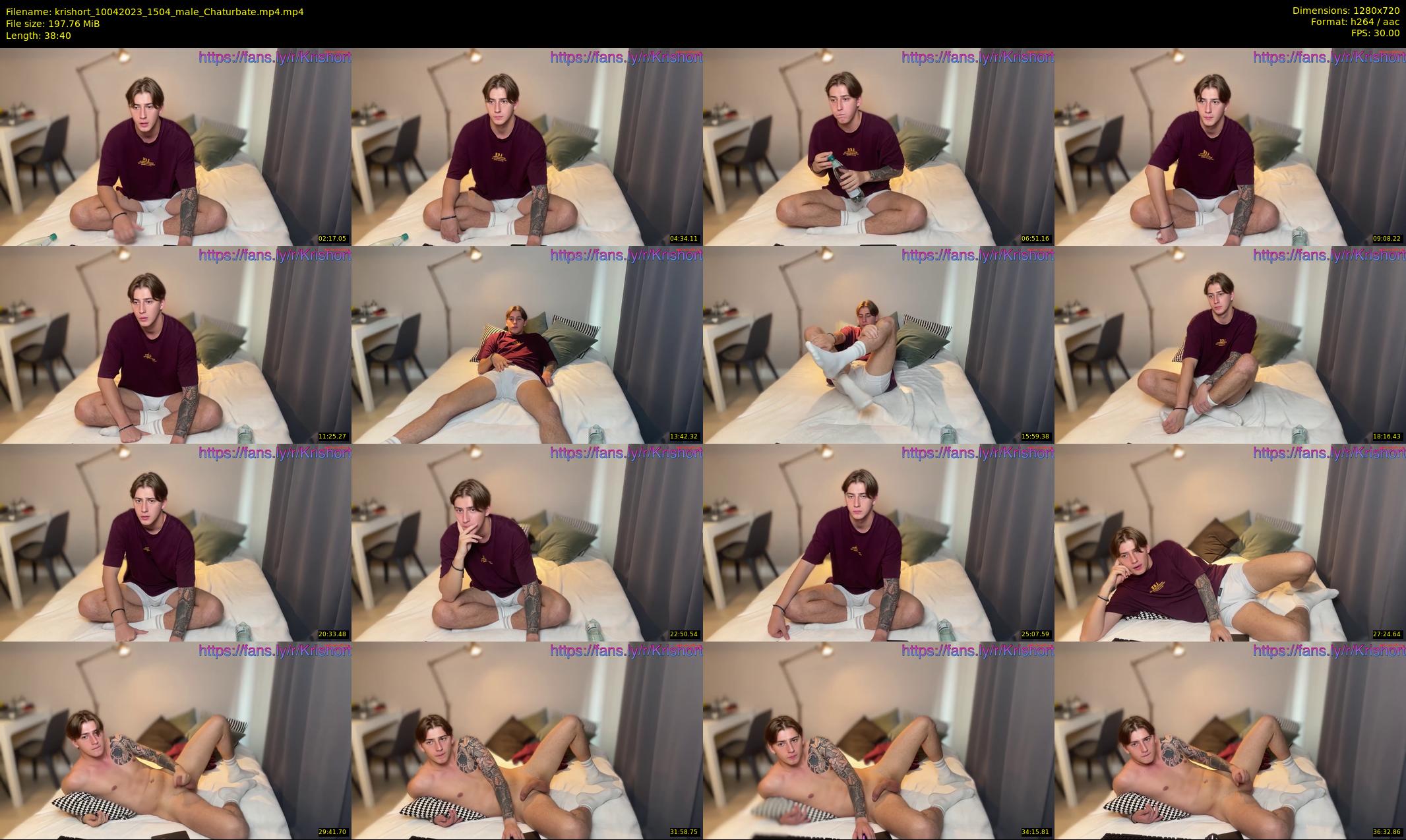 krishort — 39 minute Chaturbate male cam show recording, 720p, Apr 10, 2023