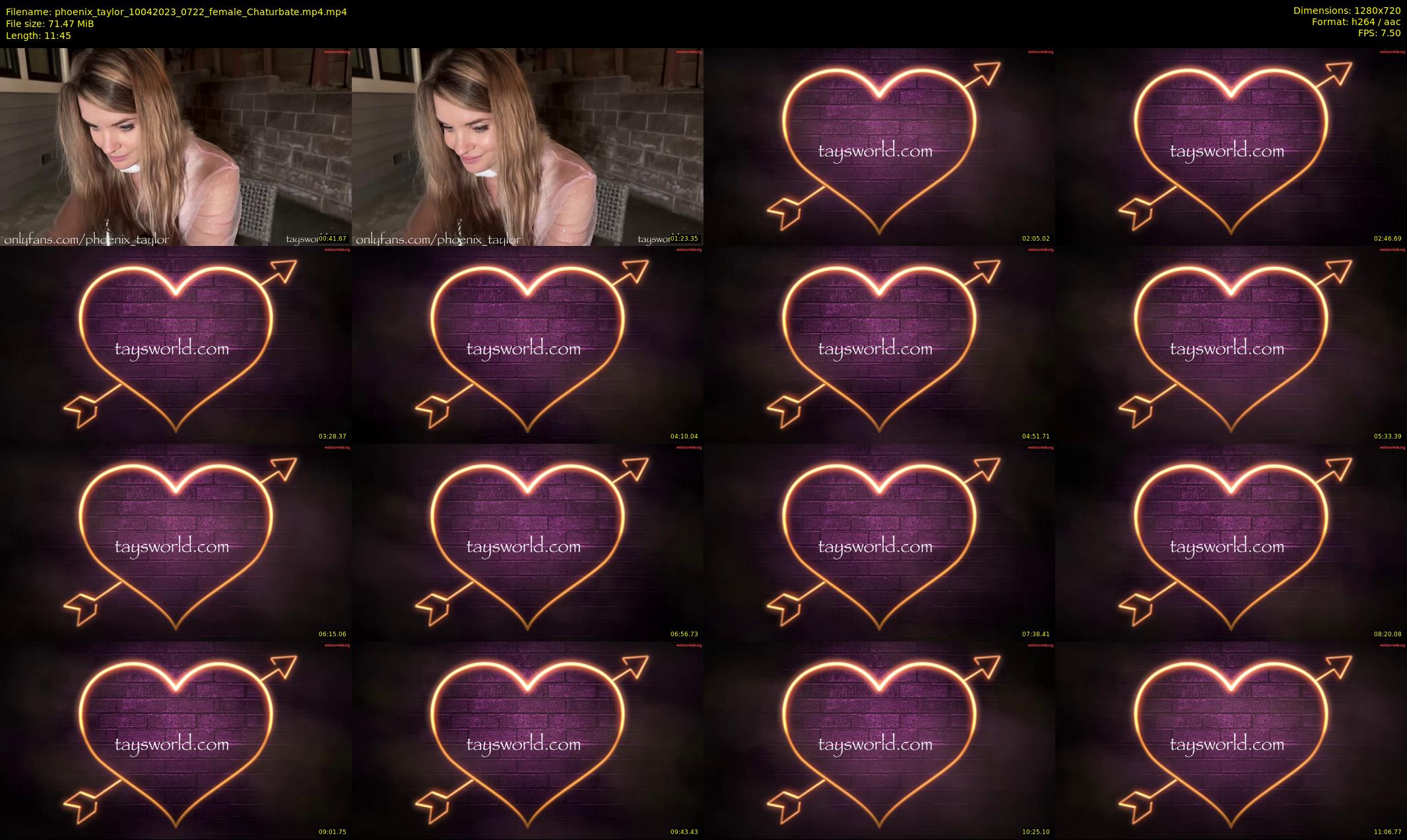 phoenix_taylor — 12 minute Chaturbate female cam show recording, 720p, Apr 10, 2023