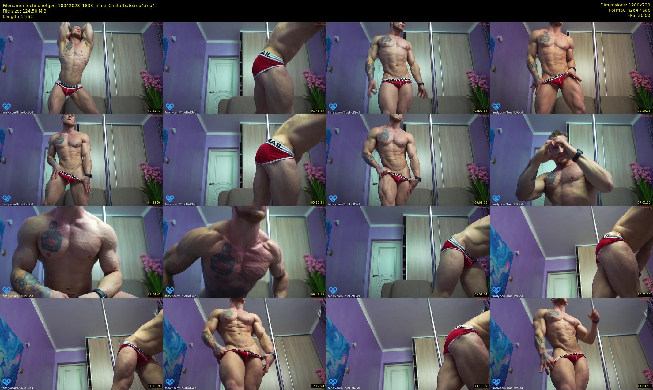 technohotgod — 15 minute Chaturbate male cam show recording, 720p, Apr 10, 2023
