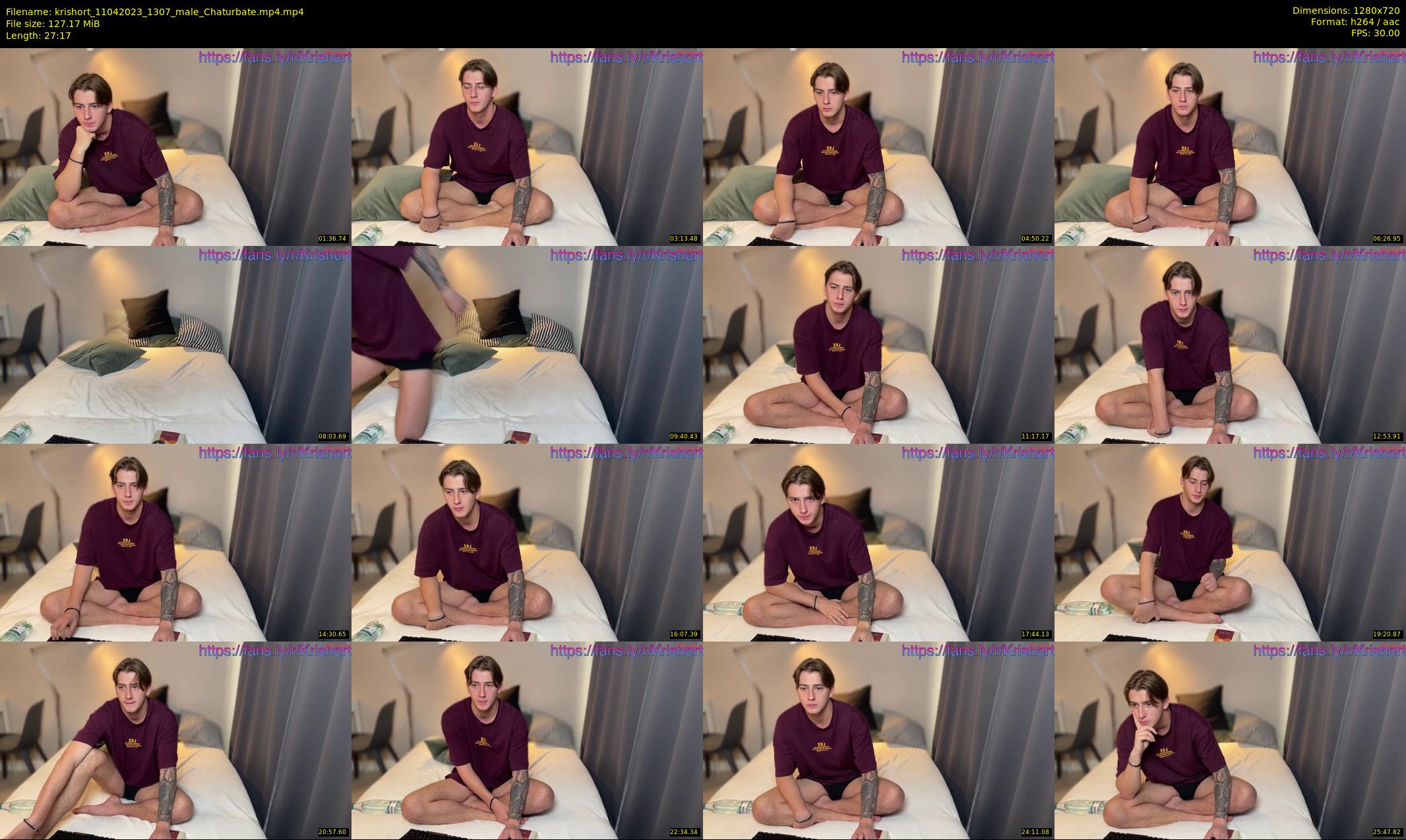 krishort — 28 minute Chaturbate male cam show recording, 720p, Apr 11, 2023