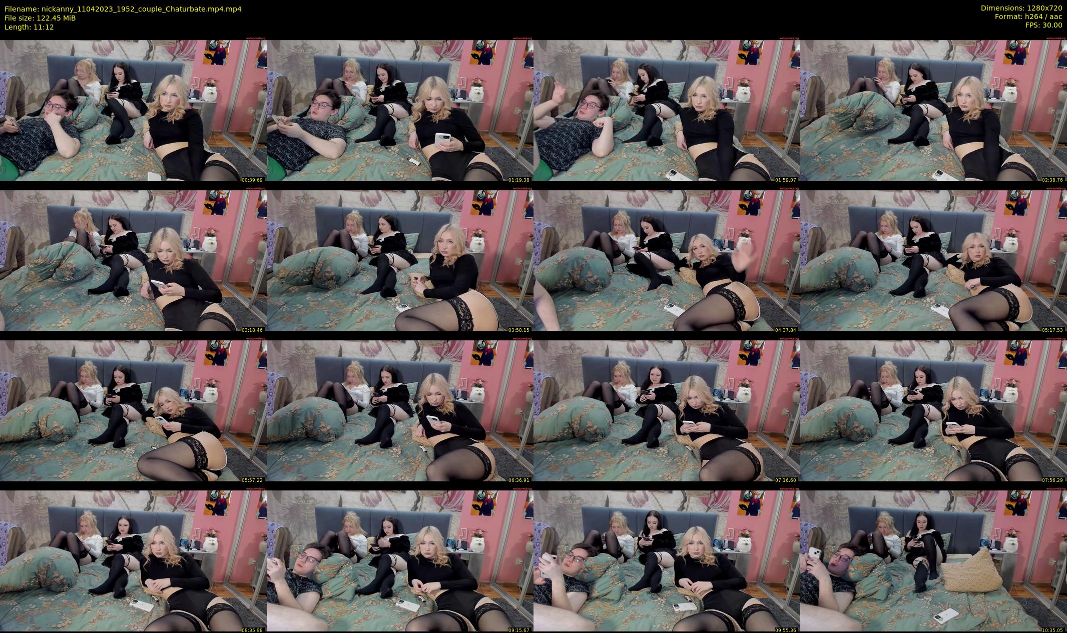 nickanny — 12 minute Chaturbate couple cam show recording, 720p, Apr 11, 2023