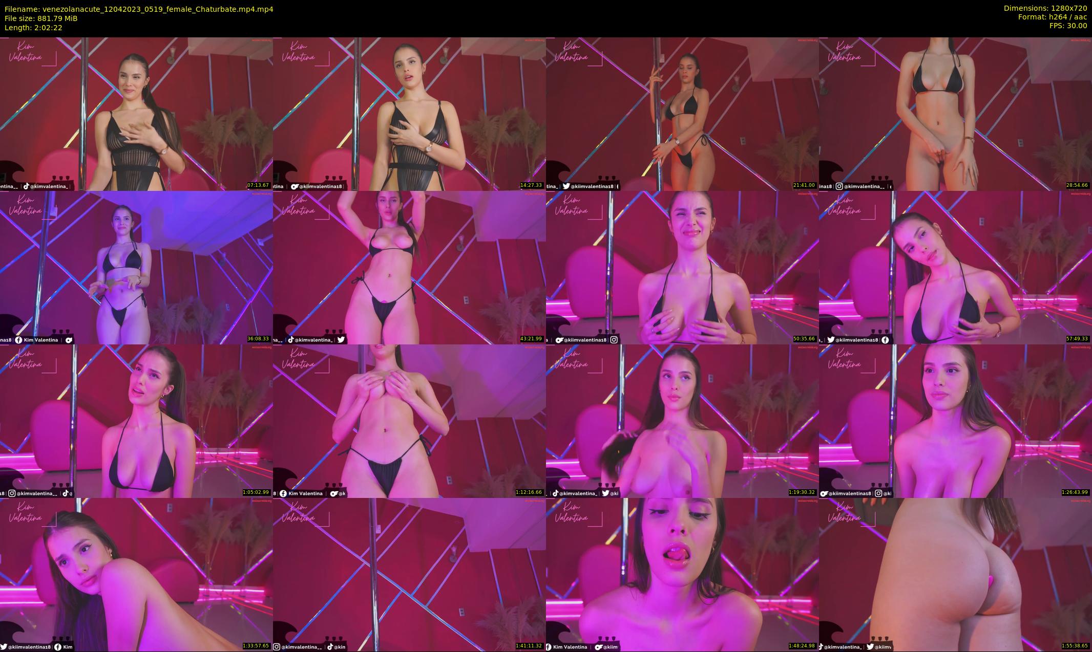 venezolanacute — 123 minute Chaturbate female cam show recording, 720p, Apr 12, 2023