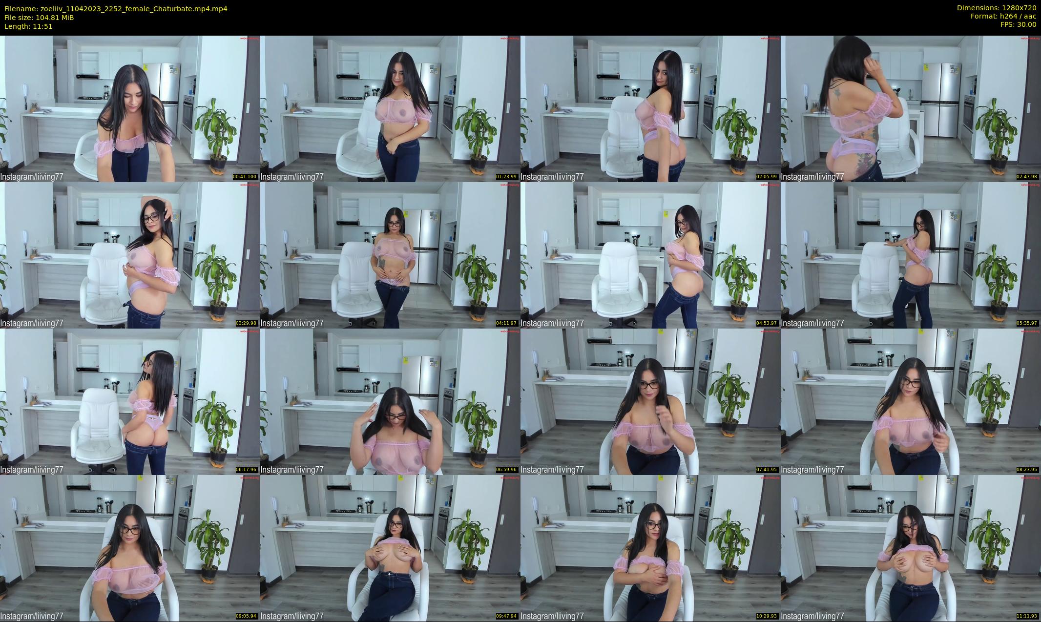 zoeliiv — 12 minute Chaturbate female cam show recording, 720p, Apr 11, 2023