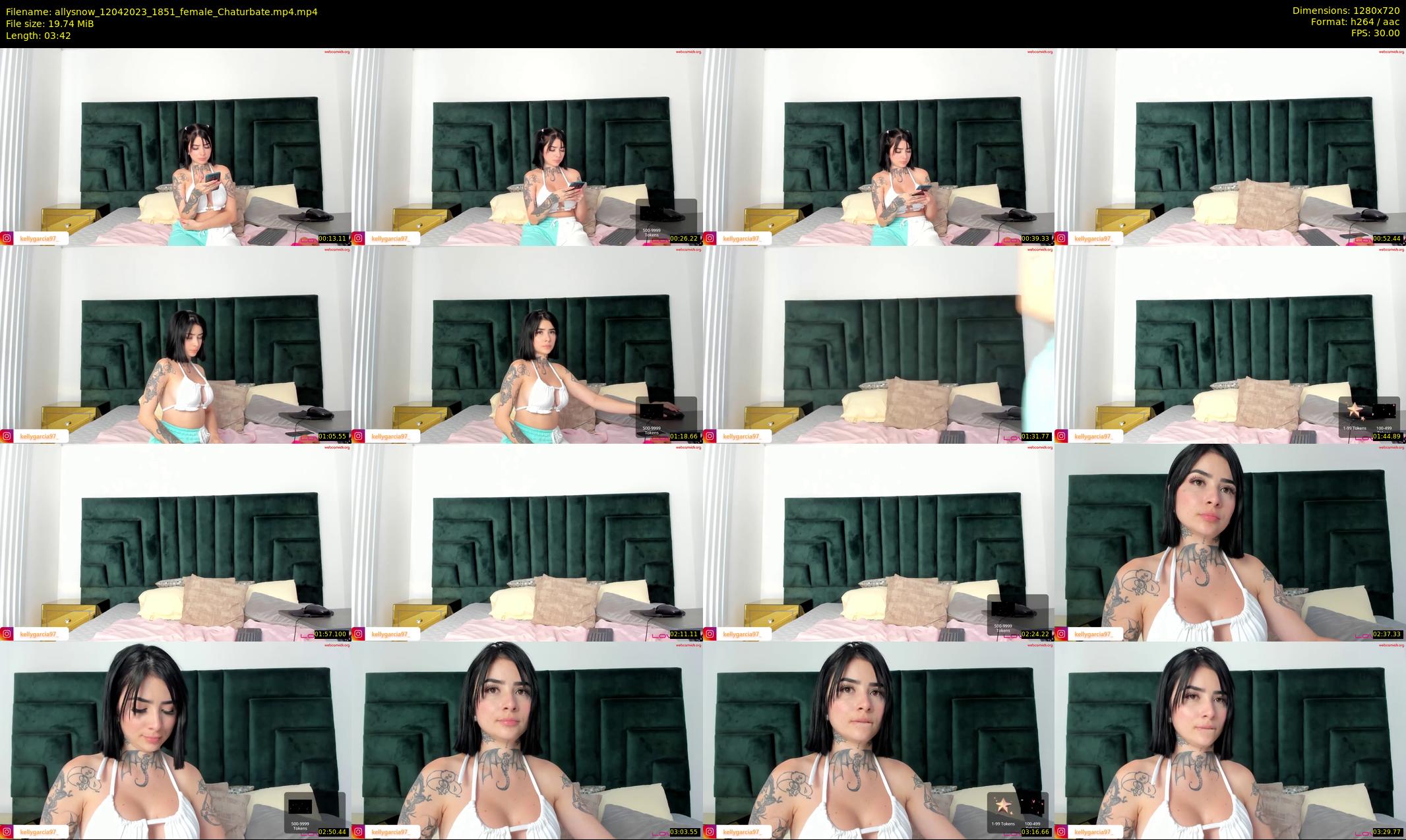 allysnow — 4 minute Chaturbate female cam show recording, 720p, Apr 12, 2023