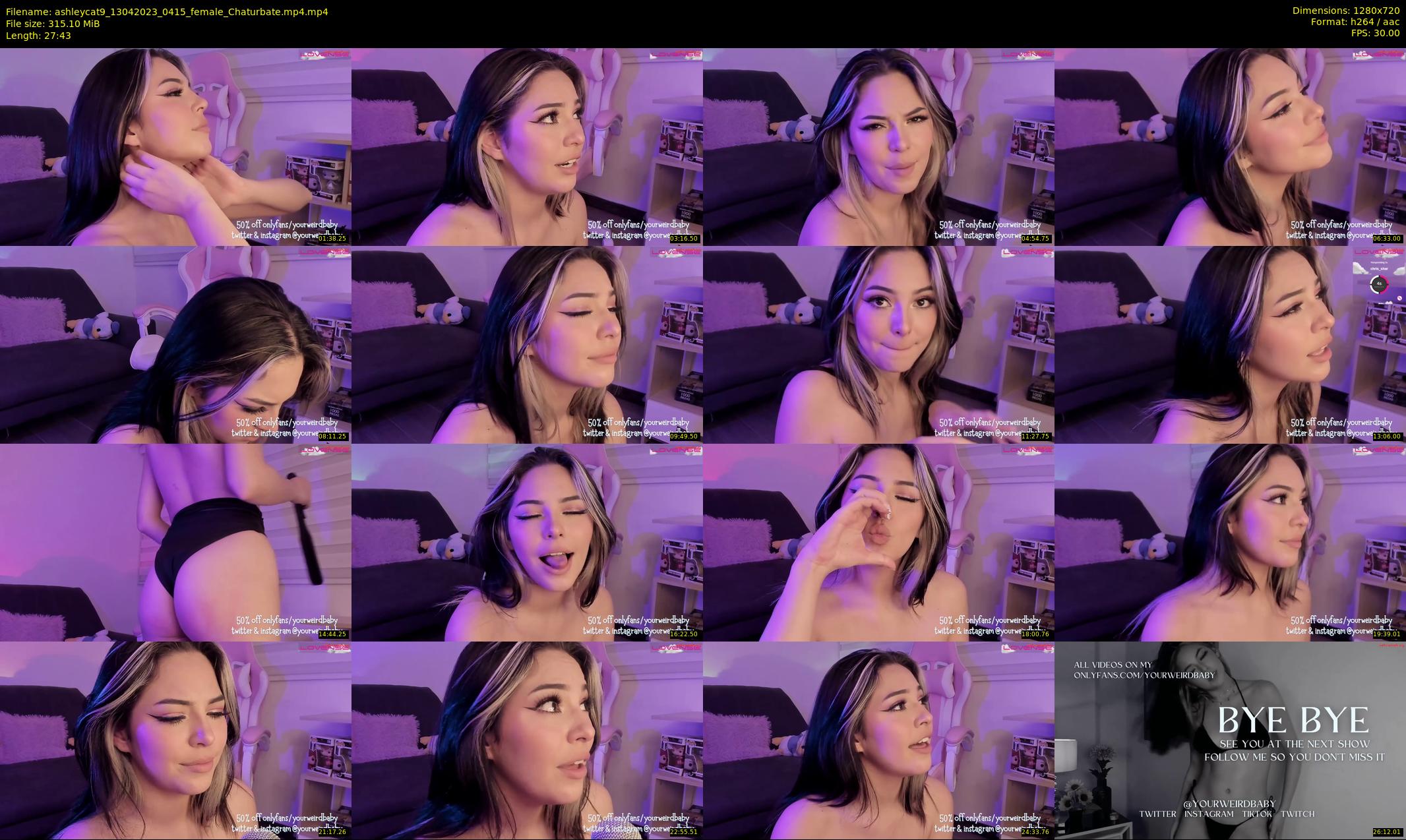 ashleycat9 — 28 minute Chaturbate female cam show recording, 720p, Apr 13, 2023