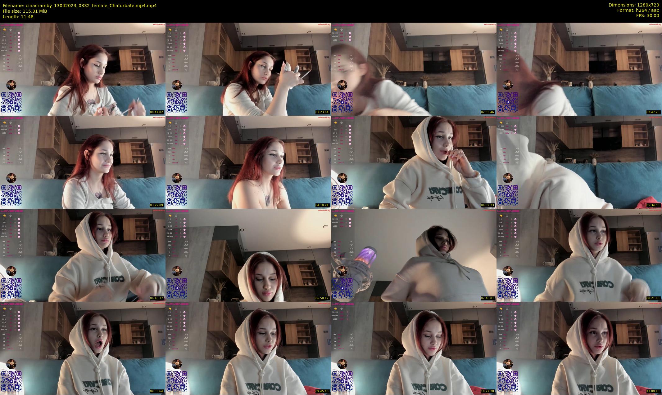 cinacramby — 12 minute Chaturbate female cam show recording, 720p, Apr 13, 2023