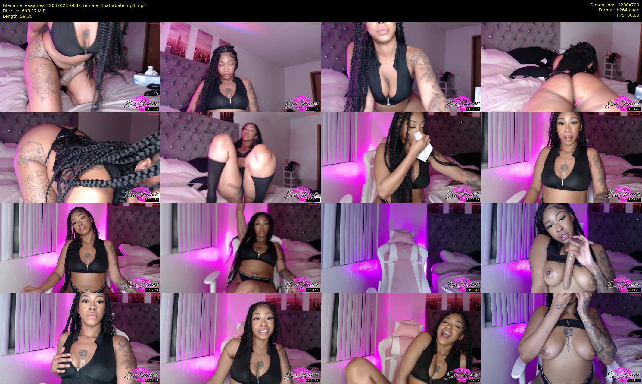 evajonez — 60 minute Chaturbate female cam show recording, 720p, Apr 12, 2023