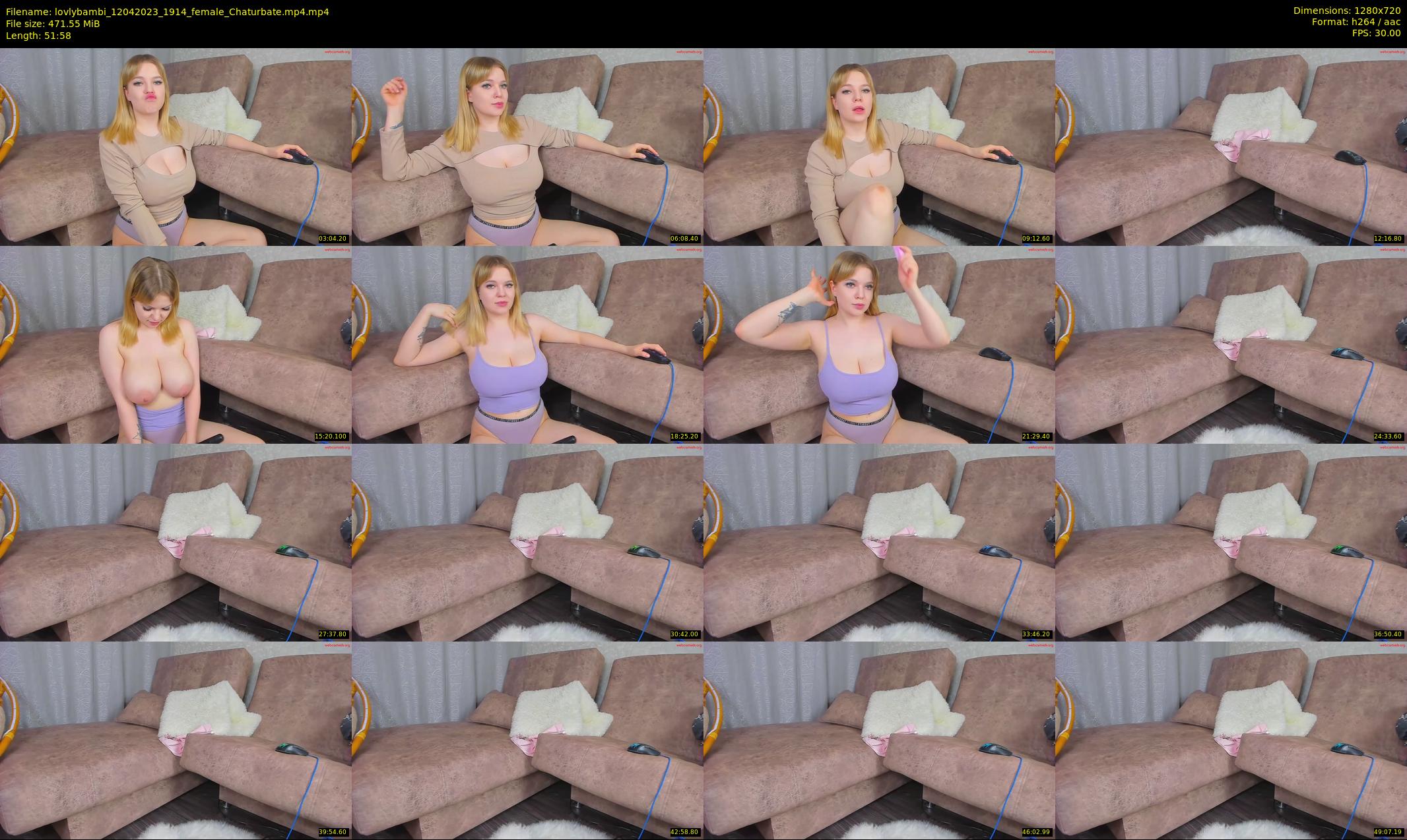 lovlybambi — 52 minute Chaturbate female cam show recording, 720p, Apr 12, 2023