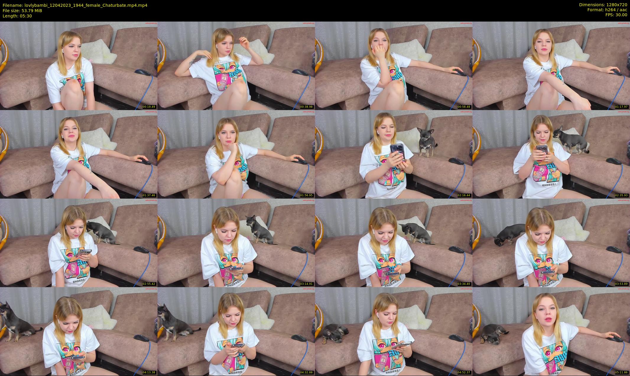 lovlybambi — 6 minute Chaturbate female cam show recording, 720p, Apr 12, 2023