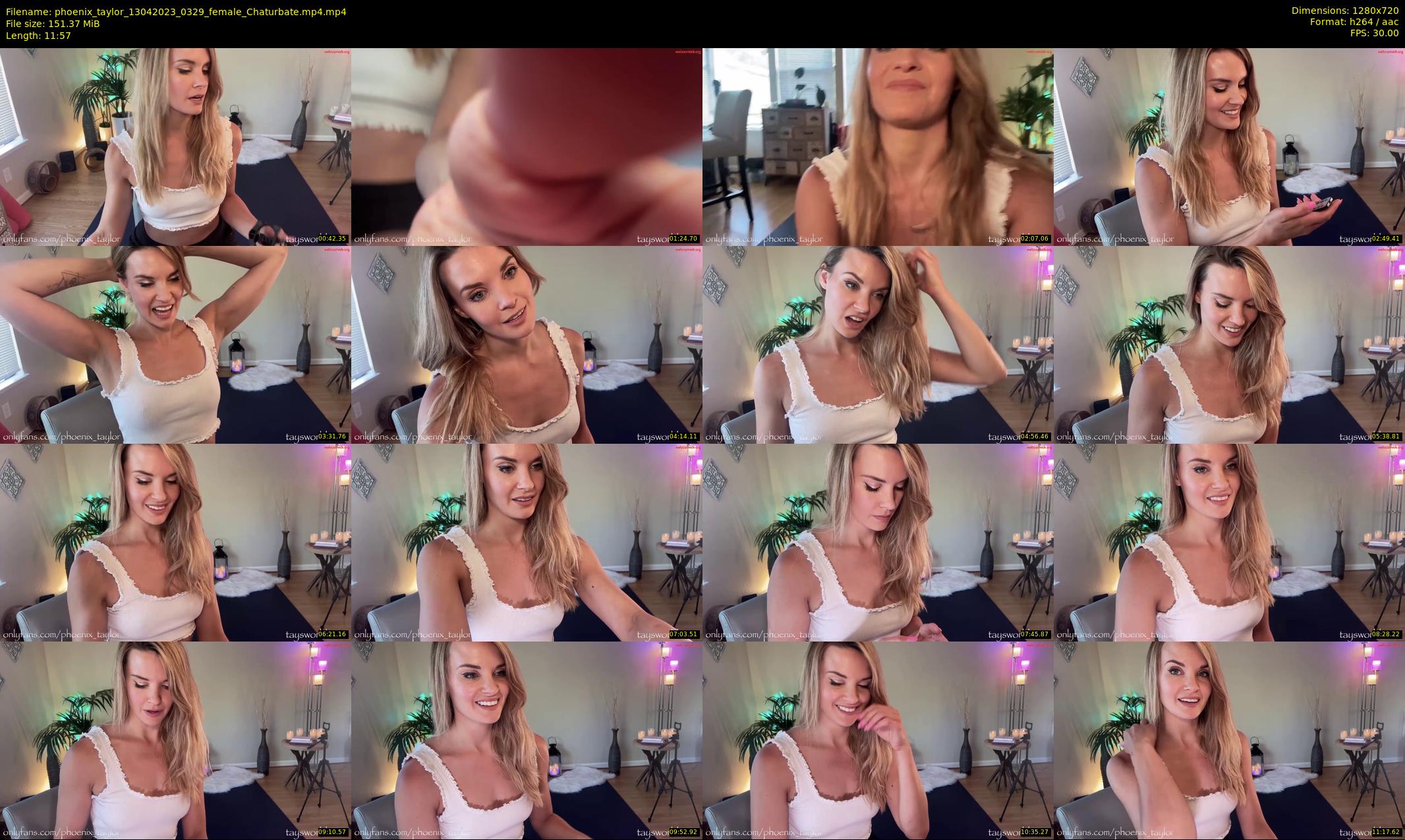 phoenix_taylor — 12 minute Chaturbate female cam show recording, 720p, Apr 13, 2023