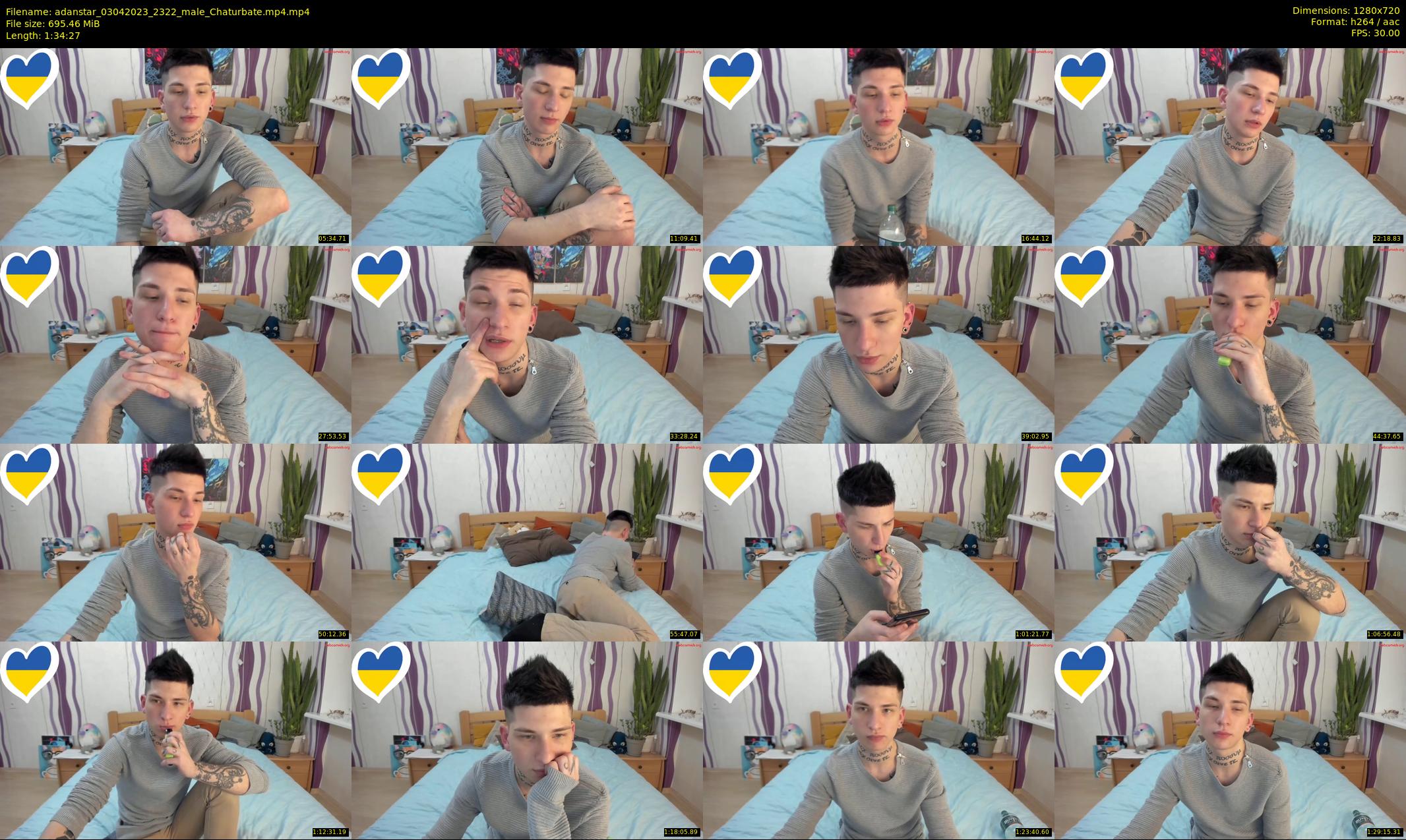 adanstar — 95 minute Chaturbate male cam show recording, 720p, Apr 3, 2023