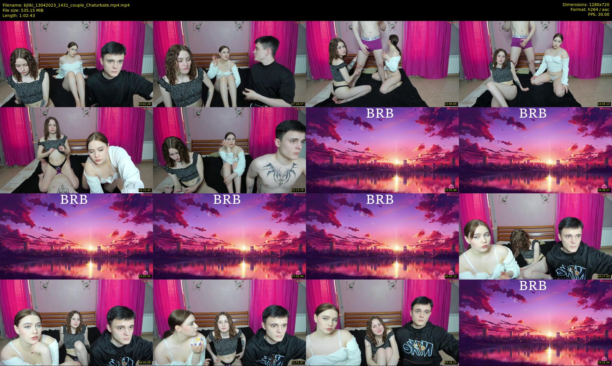 bjliki — 63 minute Chaturbate couple cam show recording, 720p, Apr 13, 2023