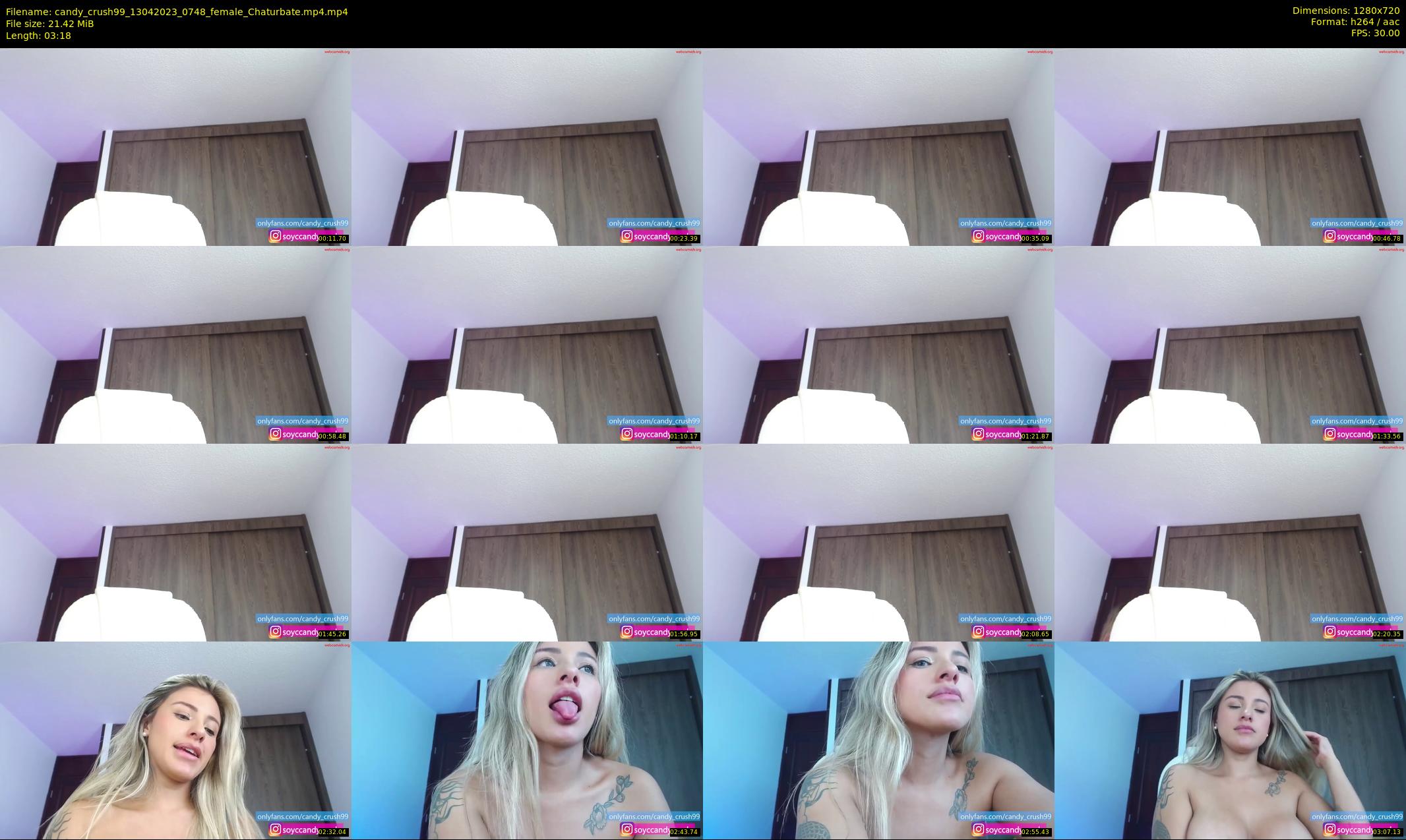 candy_crush99 — 4 minute Chaturbate female cam show recording, 720p, Apr 13, 2023
