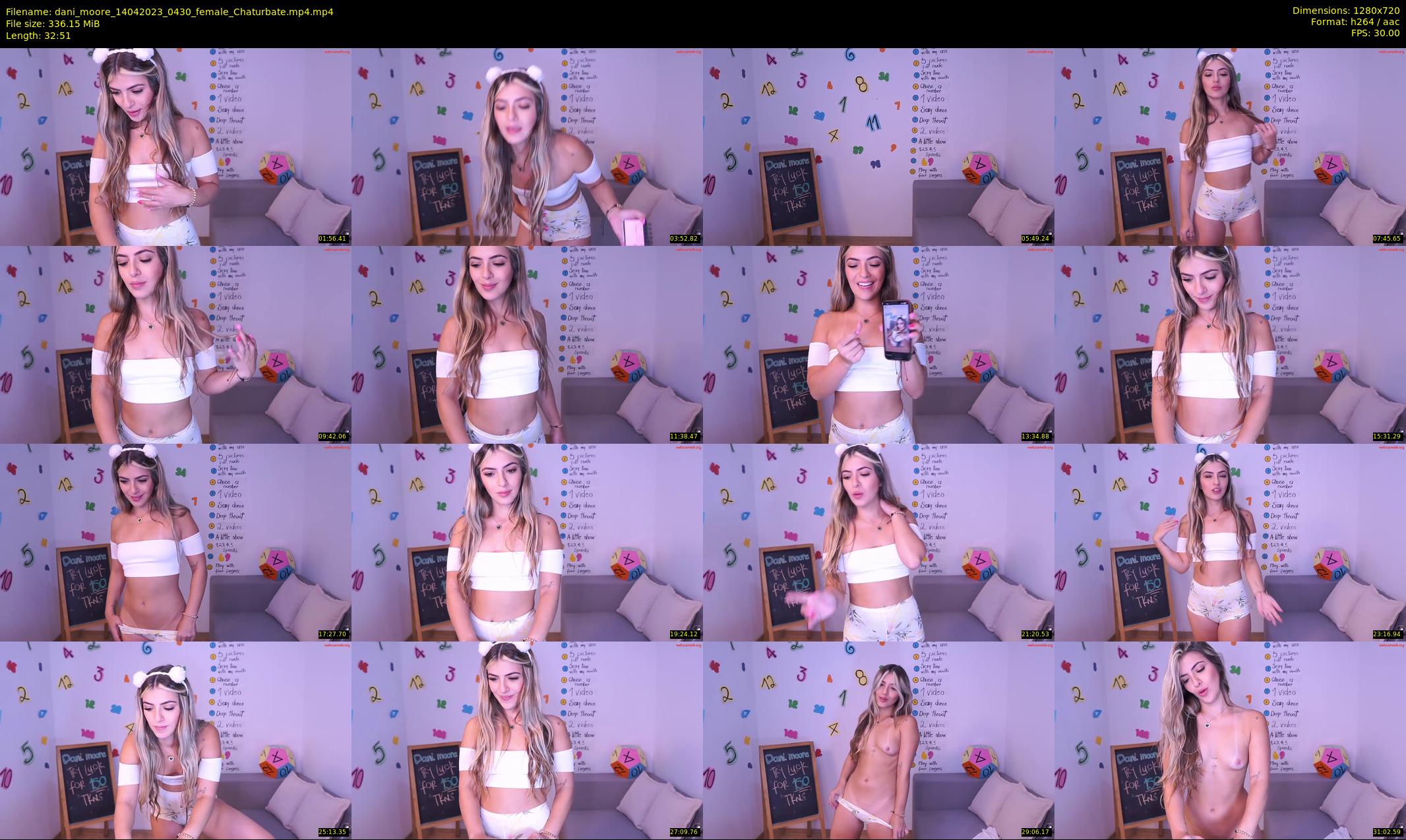 dani_moore — 33 minute Chaturbate female cam show recording, 720p, Apr 14, 2023