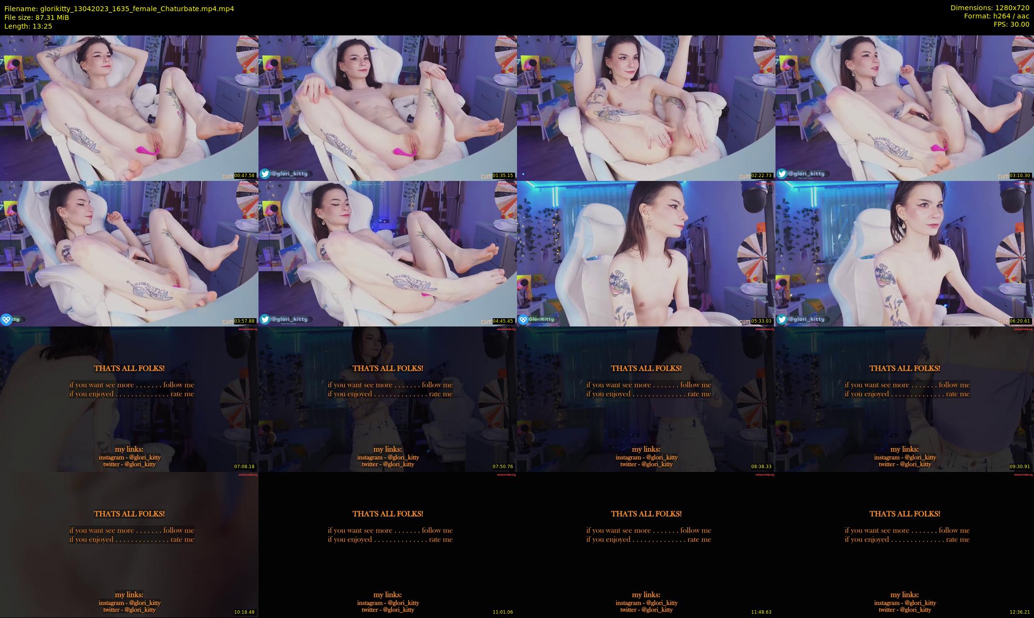 glorikitty — 14 minute Chaturbate female cam show recording, 720p, Apr 13, 2023