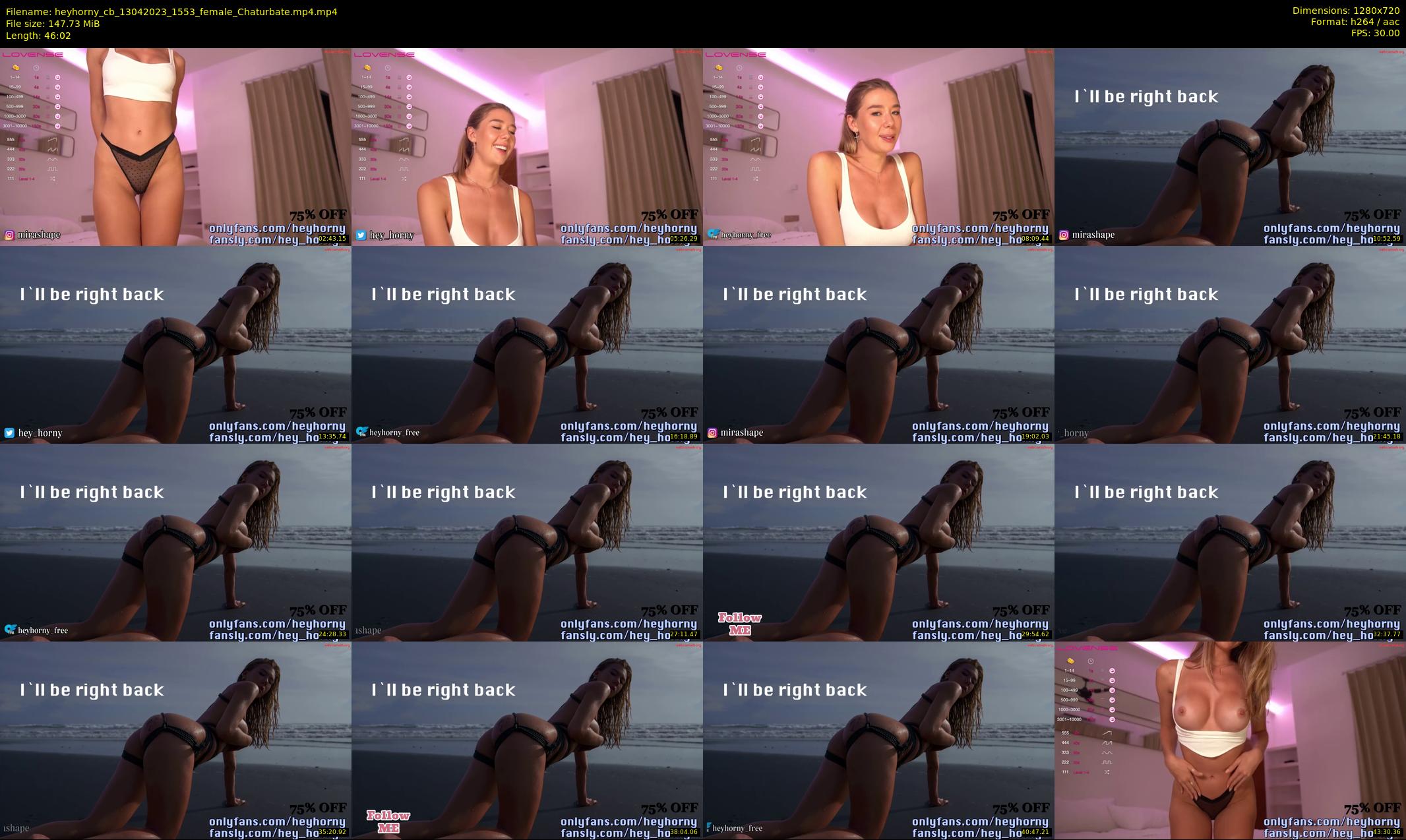 heyhorny_cb — 47 minute Chaturbate couple cam show recording, 720p, Apr 13, 2023