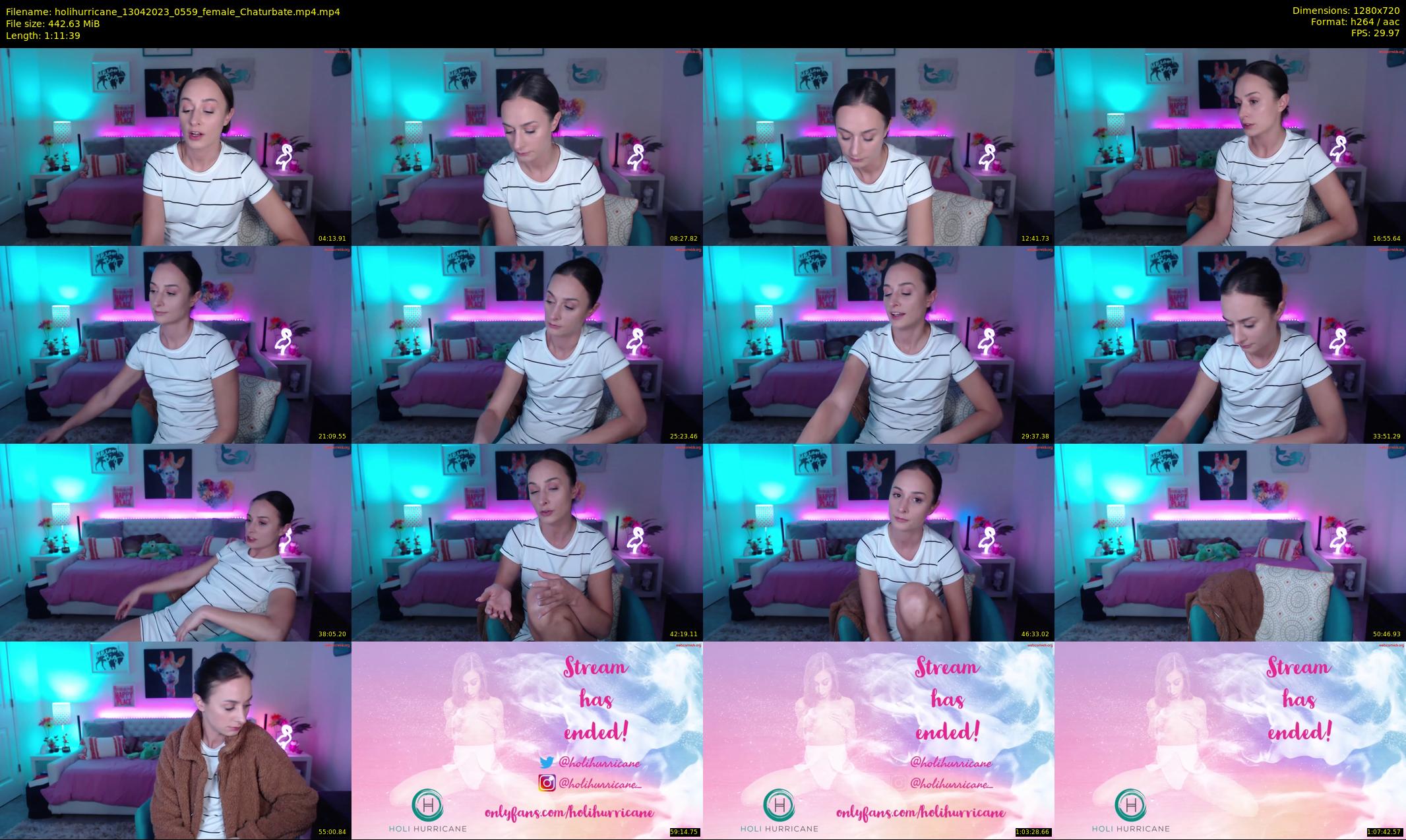holihurricane — 72 minute Chaturbate female cam show recording, 720p, Apr 13, 2023