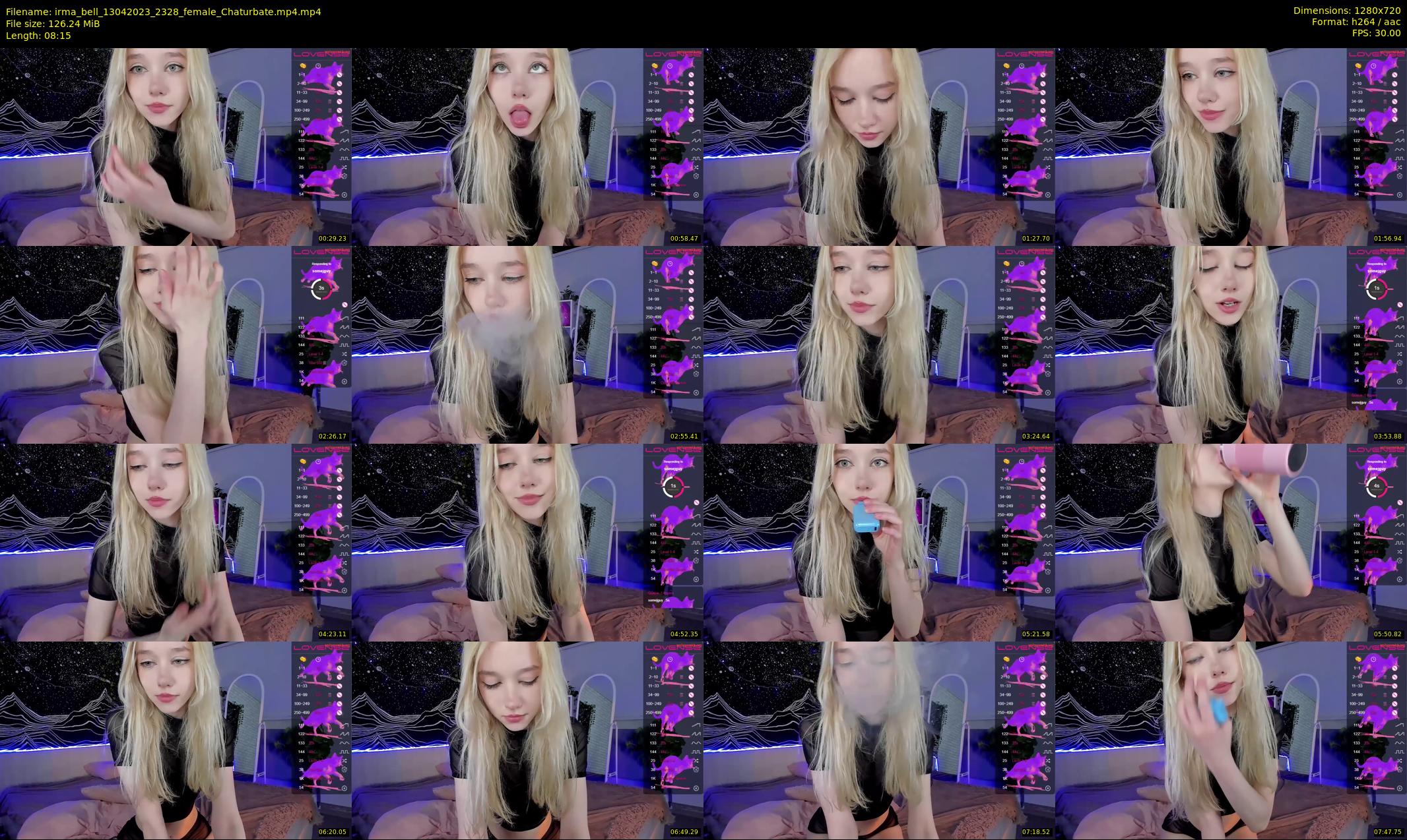 irma_bell — 9 minute Chaturbate female cam show recording, 720p, Apr 13, 2023