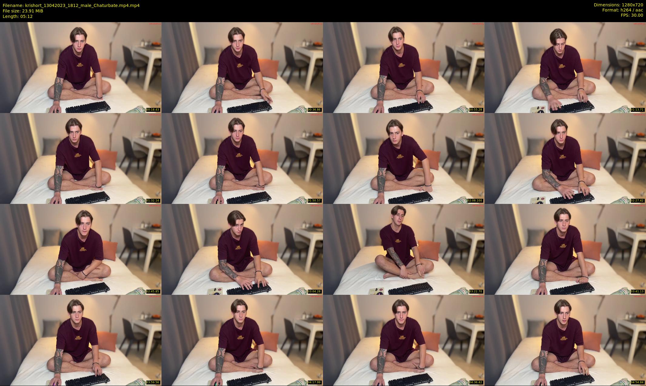 krishort — 6 minute Chaturbate male cam show recording, 720p, Apr 13, 2023