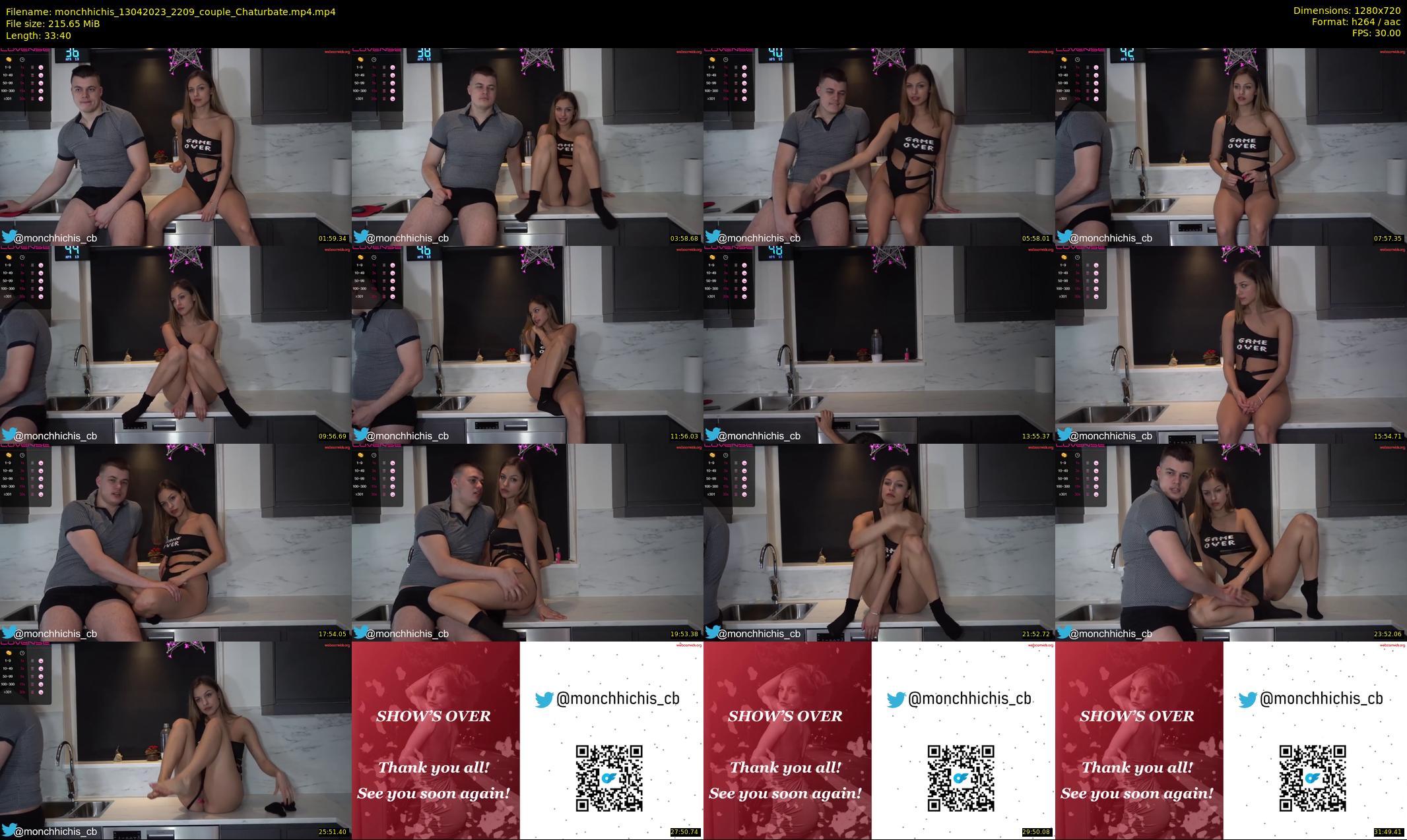 monchhichis — 34 minute Chaturbate couple cam show recording, 720p, Apr 13, 2023