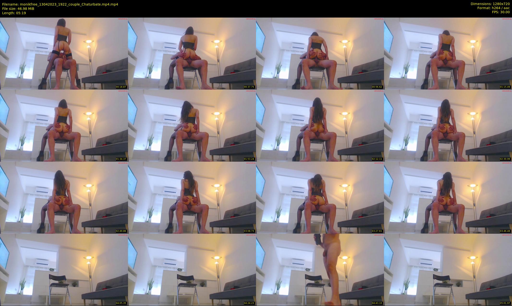 monikfree — 6 minute Chaturbate couple cam show recording, 720p, Apr 13, 2023