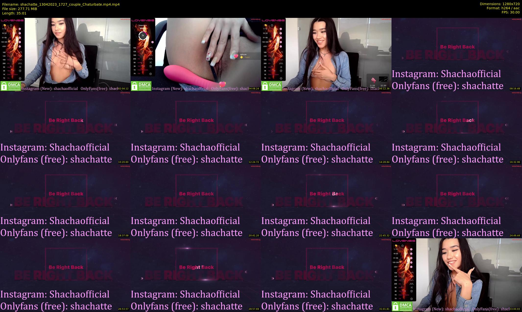 shachatte — 36 minute Chaturbate couple cam show recording, 720p, Apr 13, 2023