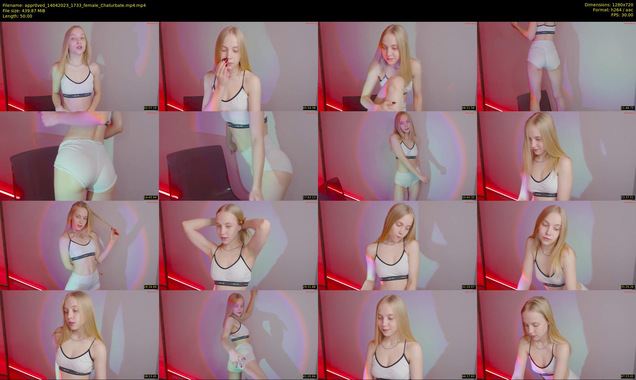 appr0ved — 50 minute Chaturbate female cam show recording, 720p, Apr 14, 2023