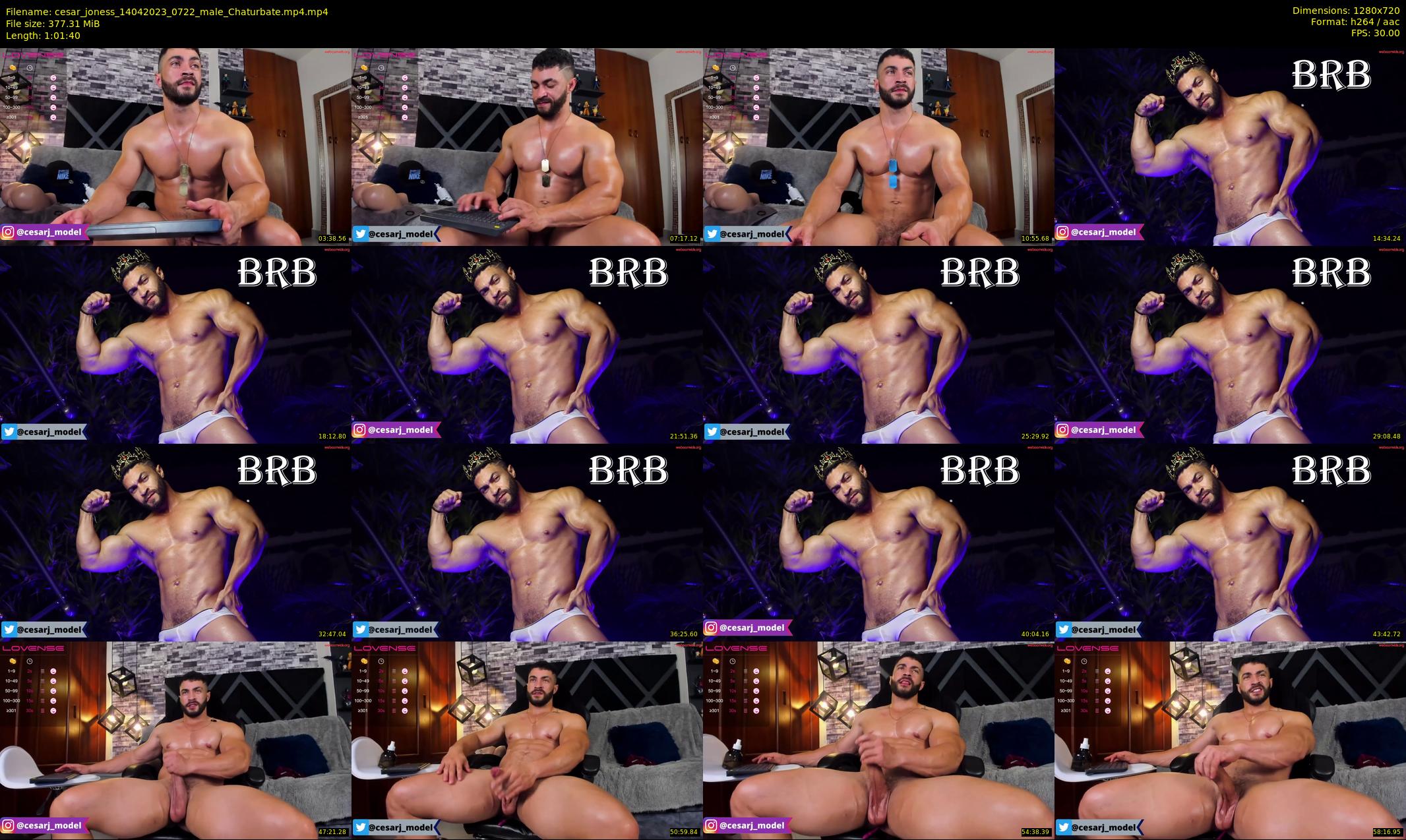 cesar_joness — 62 minute Chaturbate male cam show recording, 720p, Apr 14, 2023