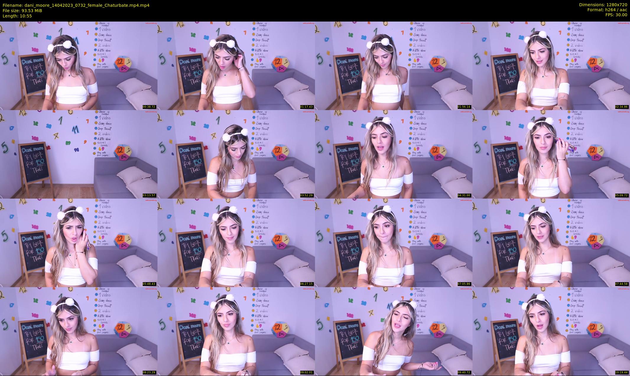dani_moore — 11 minute Chaturbate female cam show recording, 720p, Apr 14, 2023