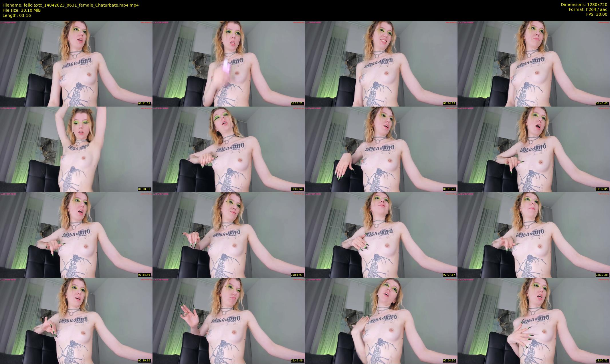 feliciaxtc — 4 minute Chaturbate female cam show recording, 720p, Apr 14, 2023
