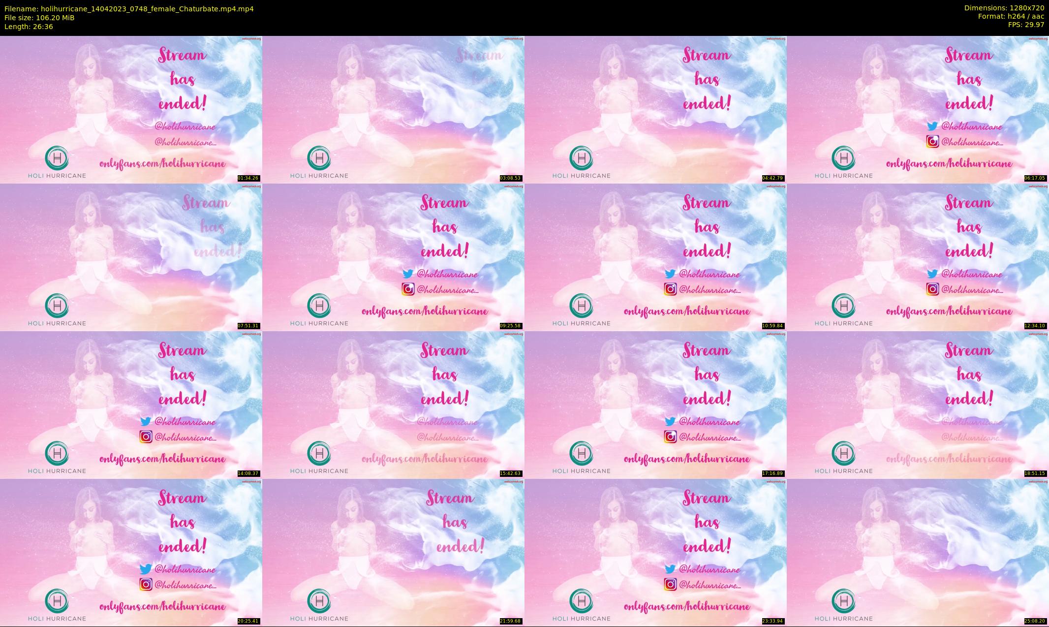 holihurricane — 27 minute Chaturbate female cam show recording, 720p, Apr 14, 2023