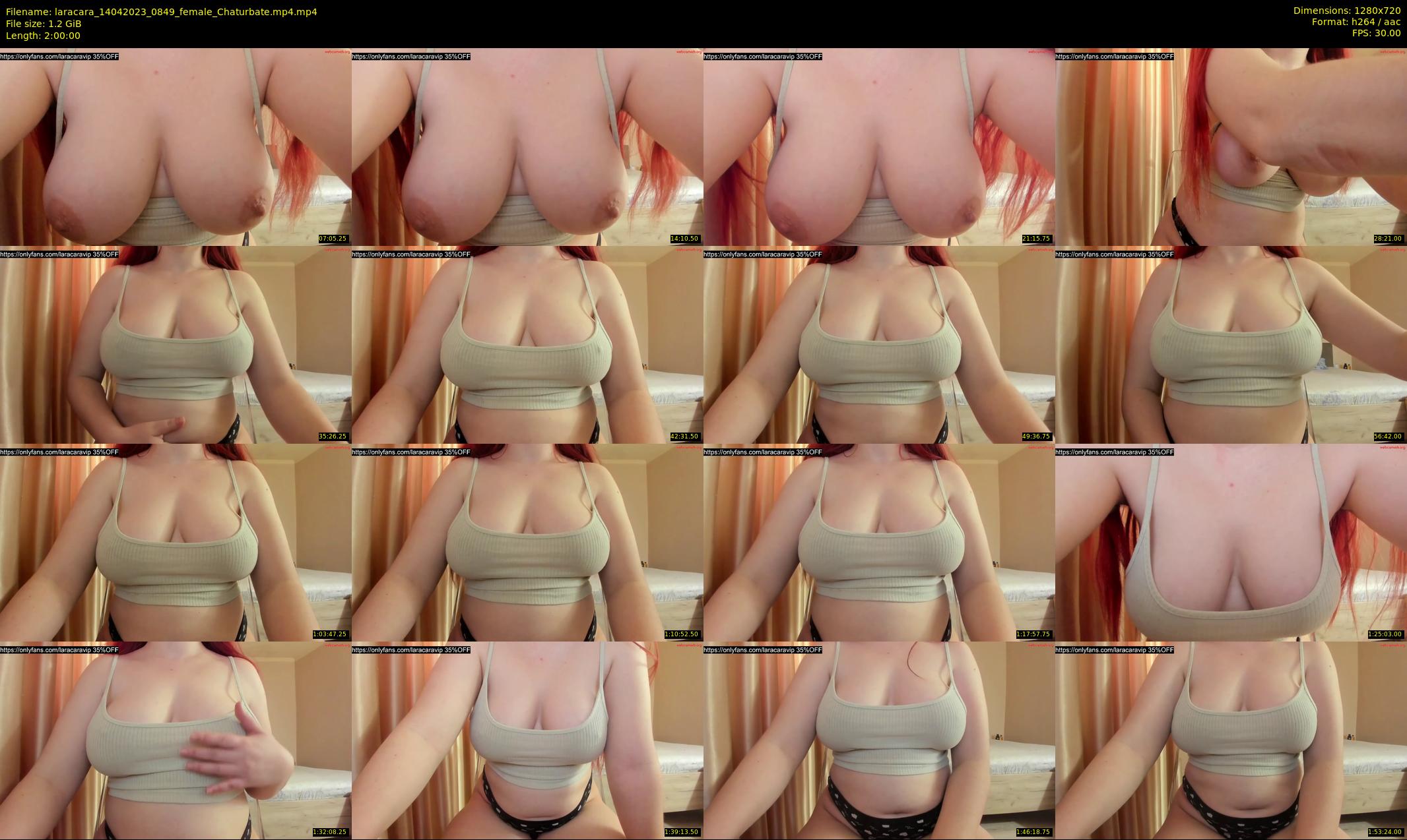 laracara — 120 minute Chaturbate female cam show recording, 720p, Apr 14, 2023