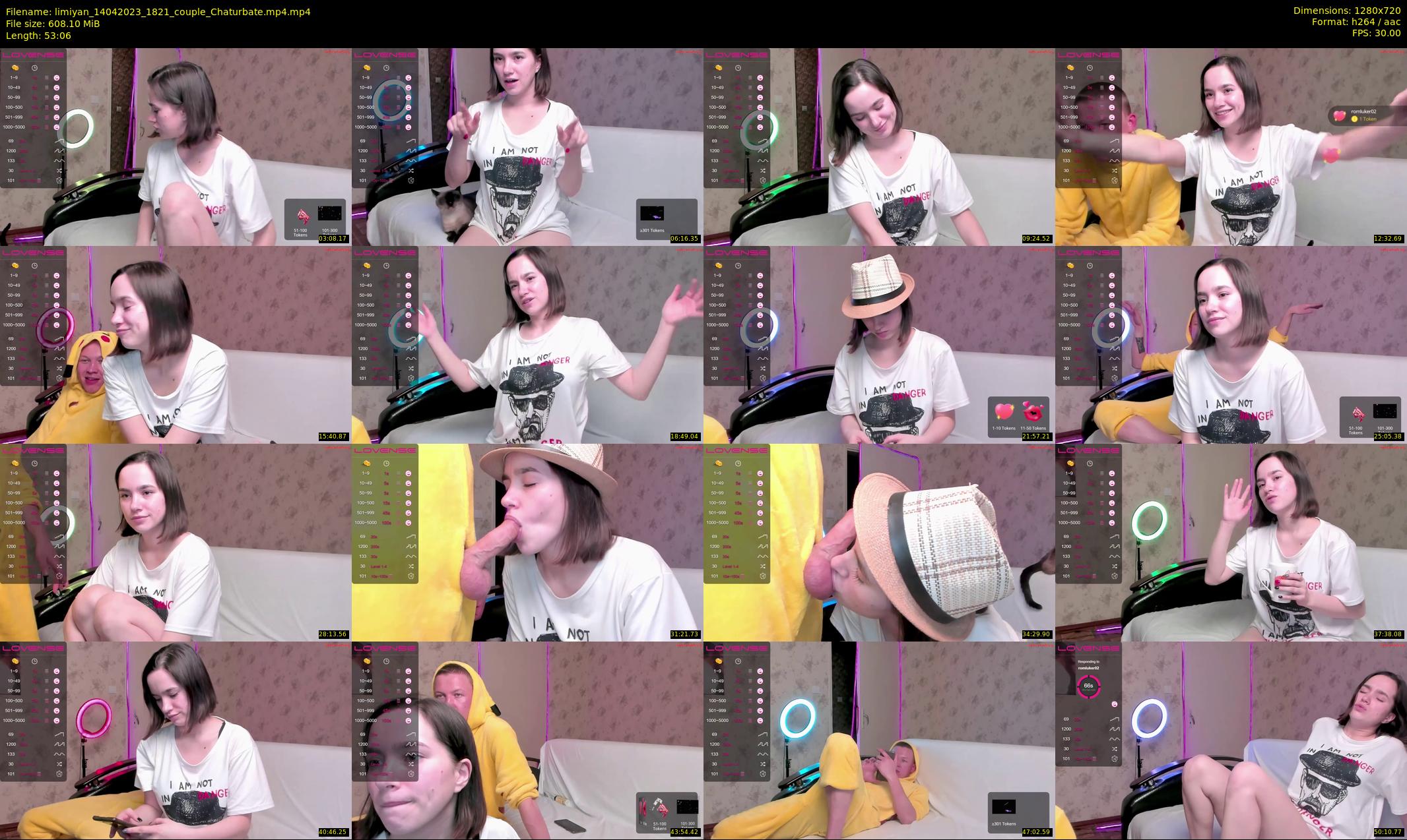 limiyan — 54 minute Chaturbate couple cam show recording, 720p, Apr 14, 2023