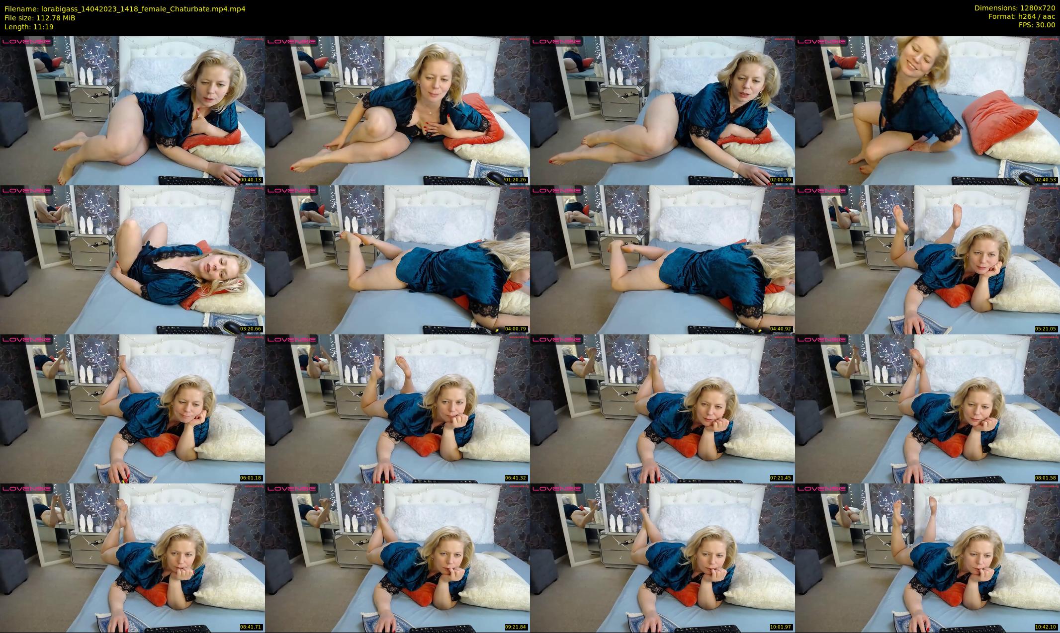 lorabigass — 12 minute Chaturbate female cam show recording, 720p, Apr 14, 2023