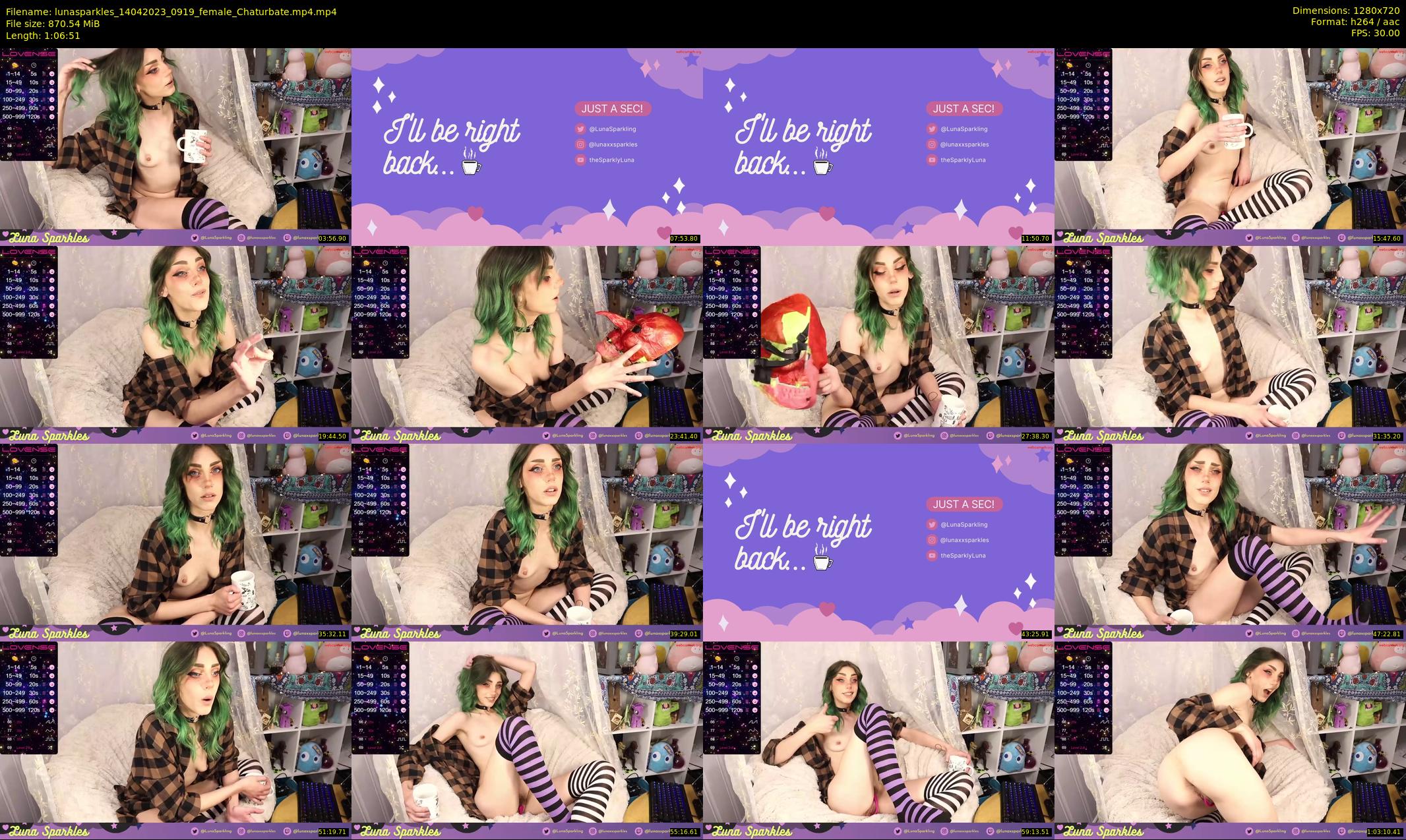 lunasparkles — 67 minute Chaturbate female cam show recording, 720p, Apr 14, 2023