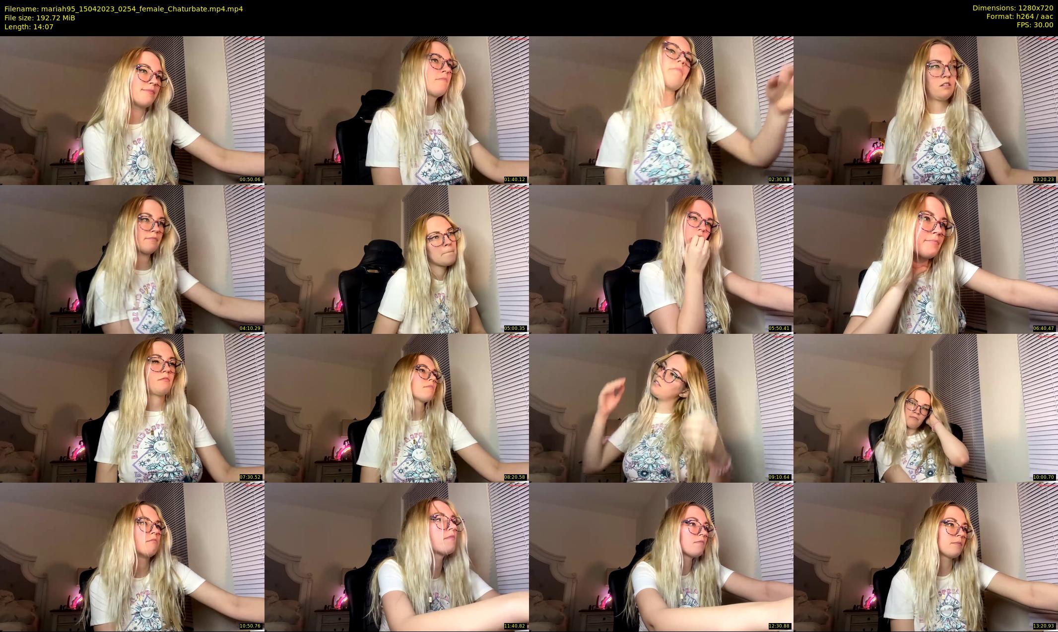 mariah95 — 15 minute Chaturbate female cam show recording, 720p, Apr 15, 2023