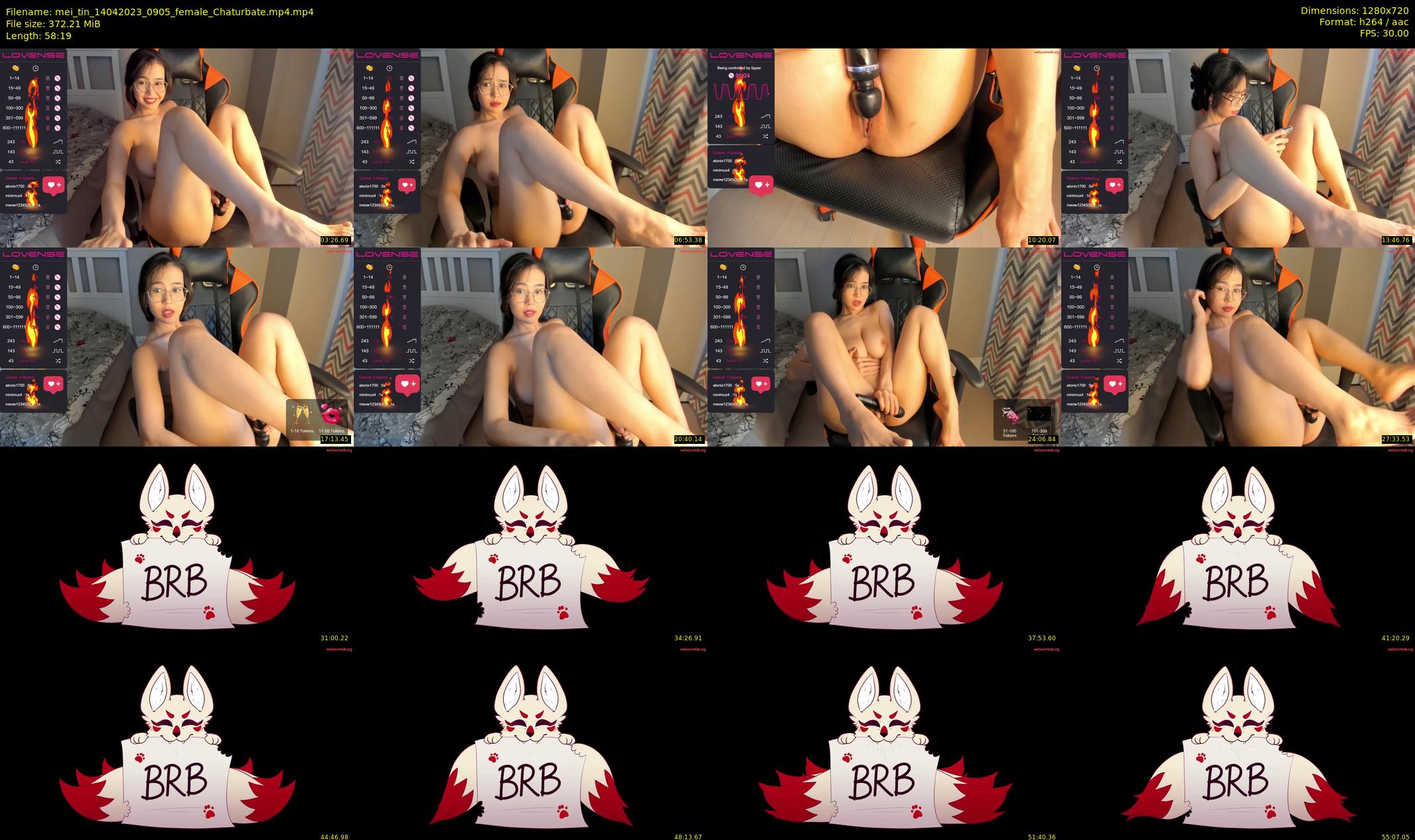 mei_tin — 59 minute Chaturbate female cam show recording, 720p, Apr 14, 2023