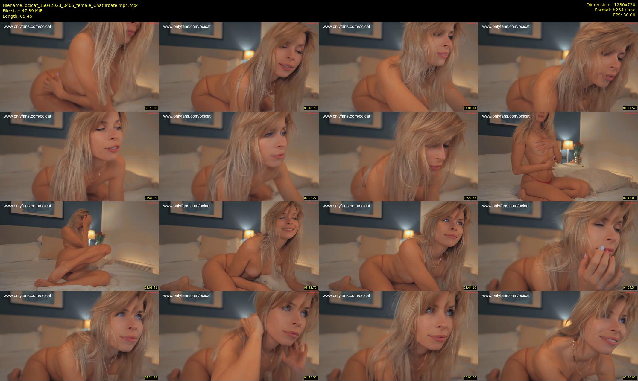 ocicat — 6 minute Chaturbate female cam show recording, 720p, Apr 15, 2023