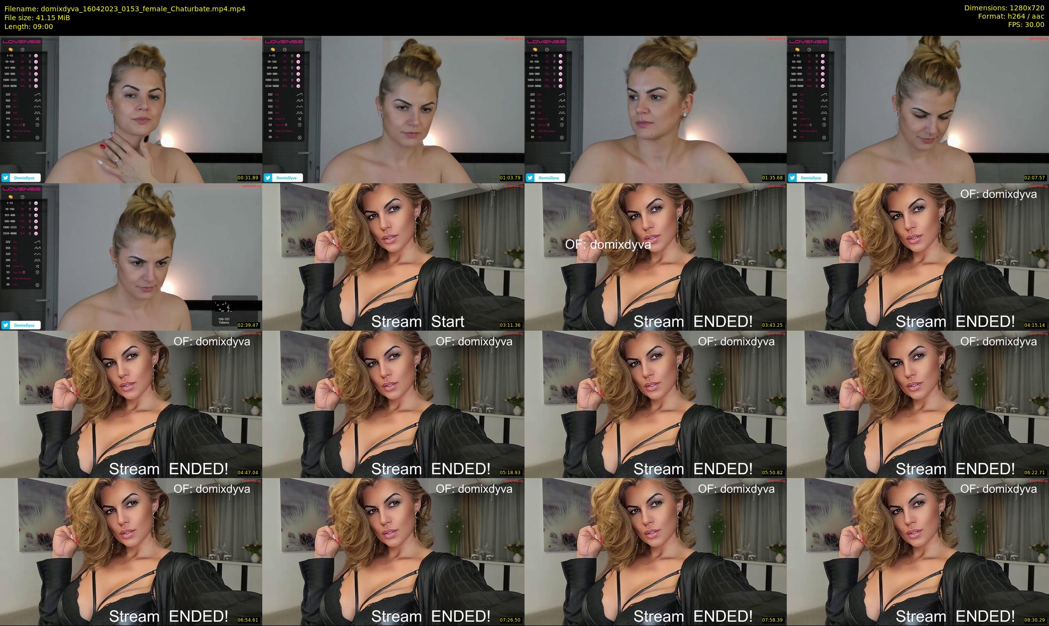 domixdyva — 9 minute Chaturbate female cam show recording, 720p, Apr 16, 2023
