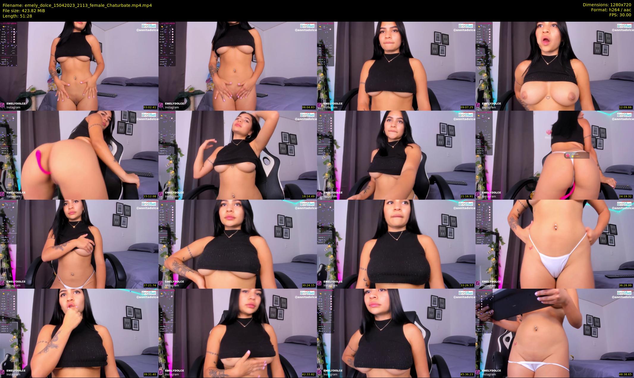 emely_dolce — 52 minute Chaturbate female cam show recording, 720p, Apr 15, 2023