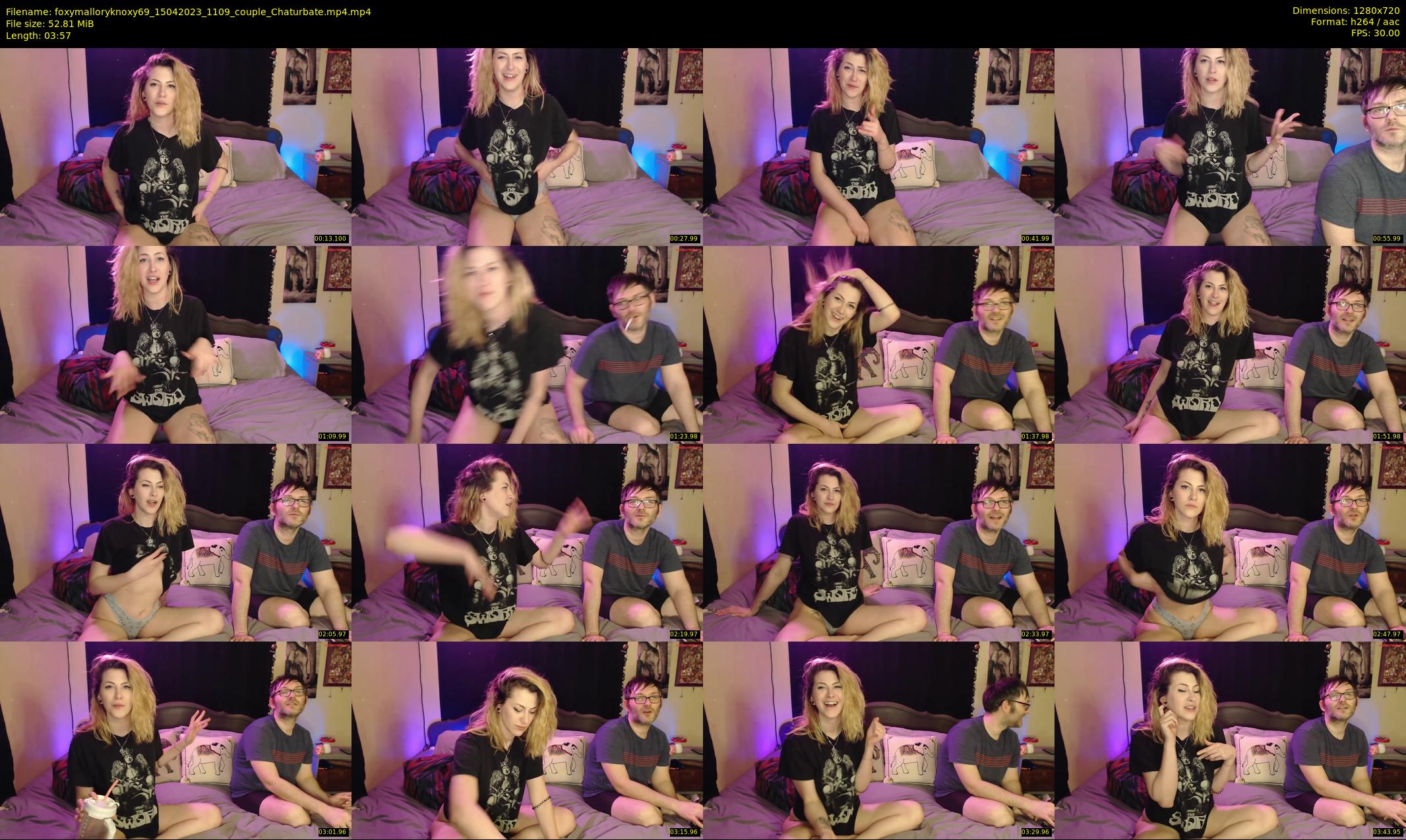 foxymalloryknoxy69 — 4 minute Chaturbate couple cam show recording, 720p, Apr 15, 2023