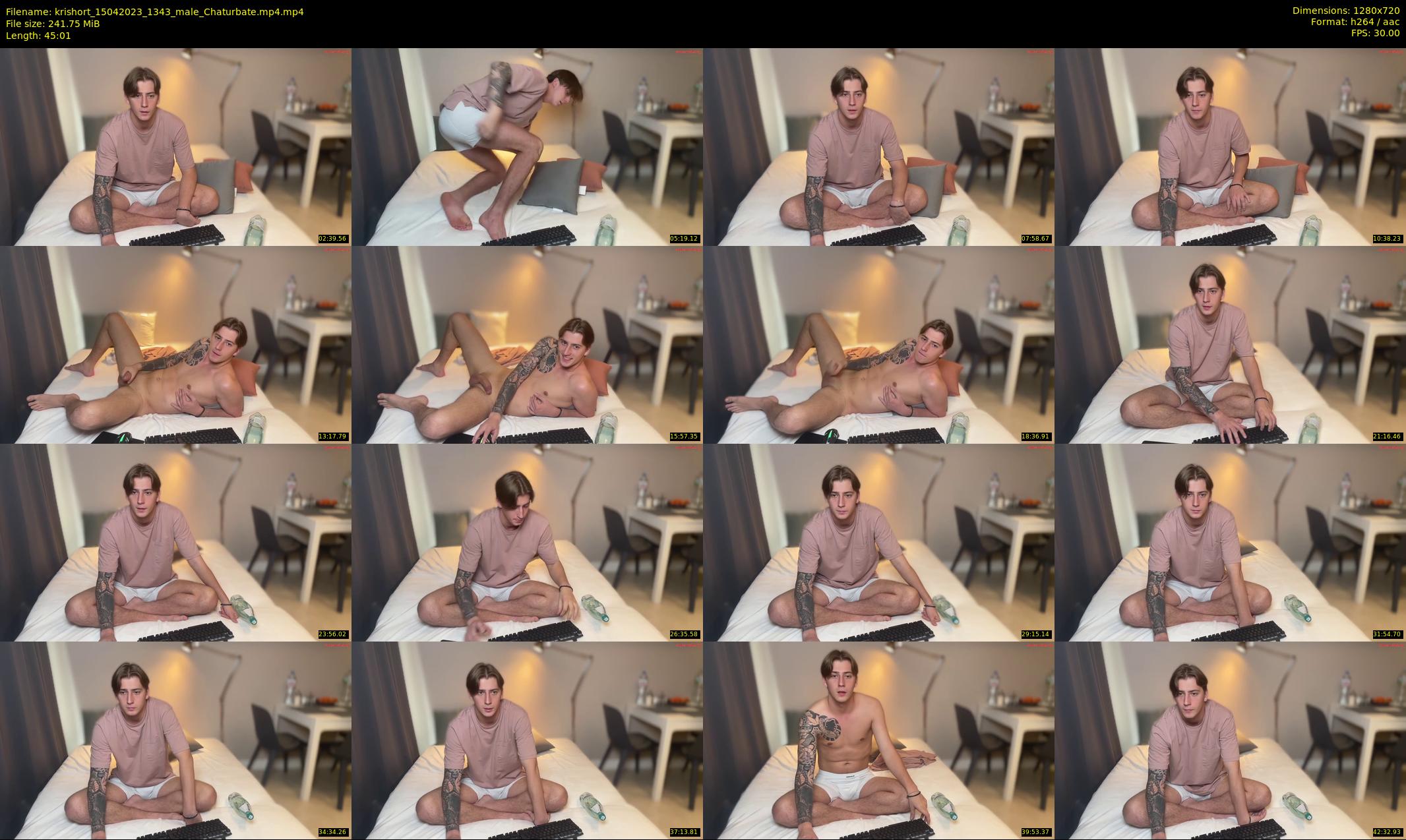 krishort — 46 minute Chaturbate male cam show recording, 720p, Apr 15, 2023