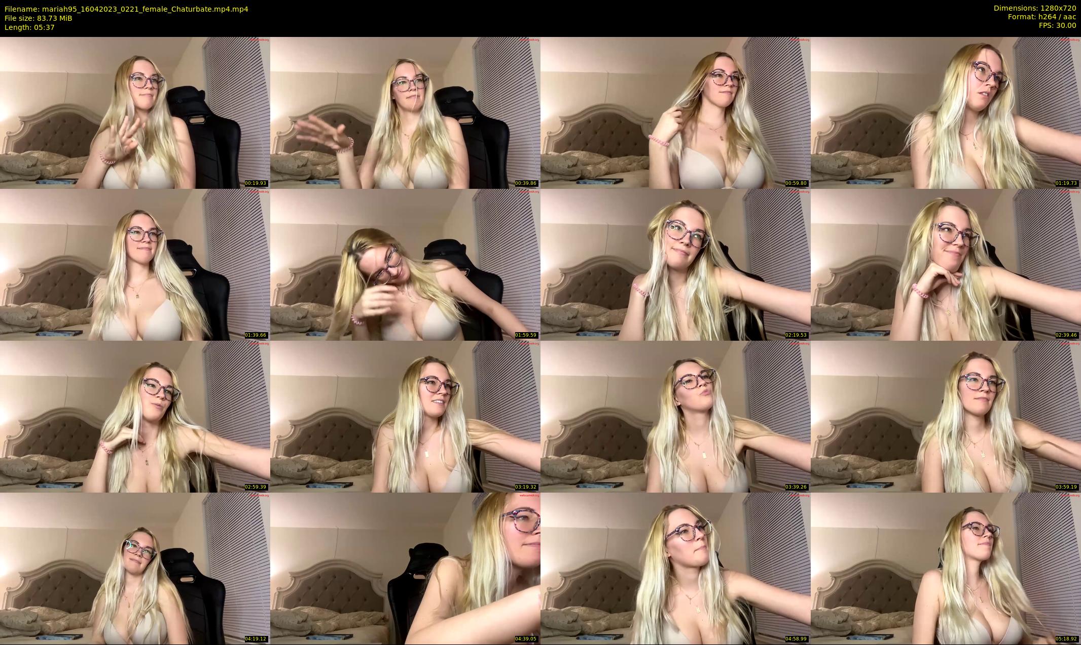 mariah95 — 6 minute Chaturbate female cam show recording, 720p, Apr 16, 2023