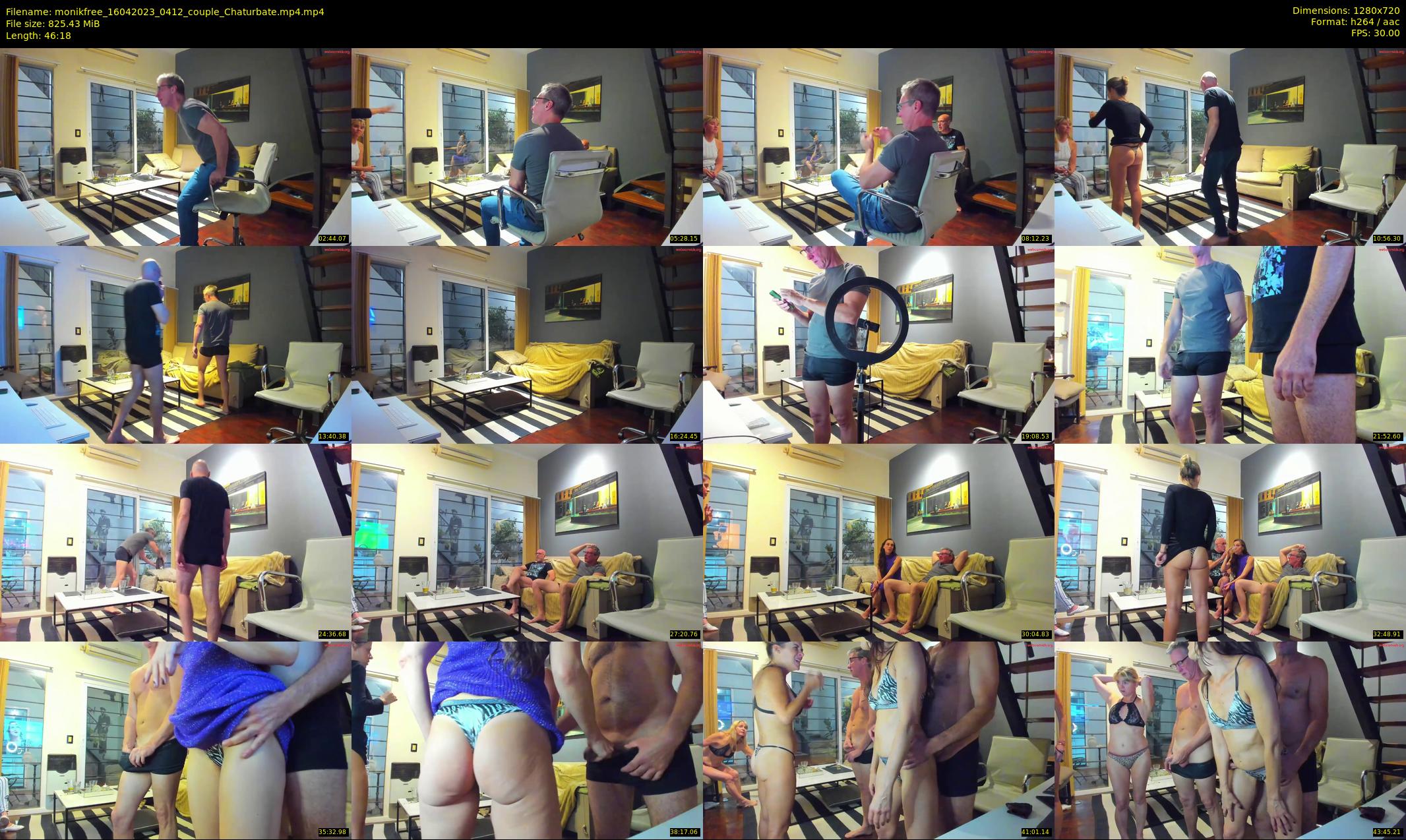 monikfree — 47 minute Chaturbate couple cam show recording, 720p, Apr 16, 2023