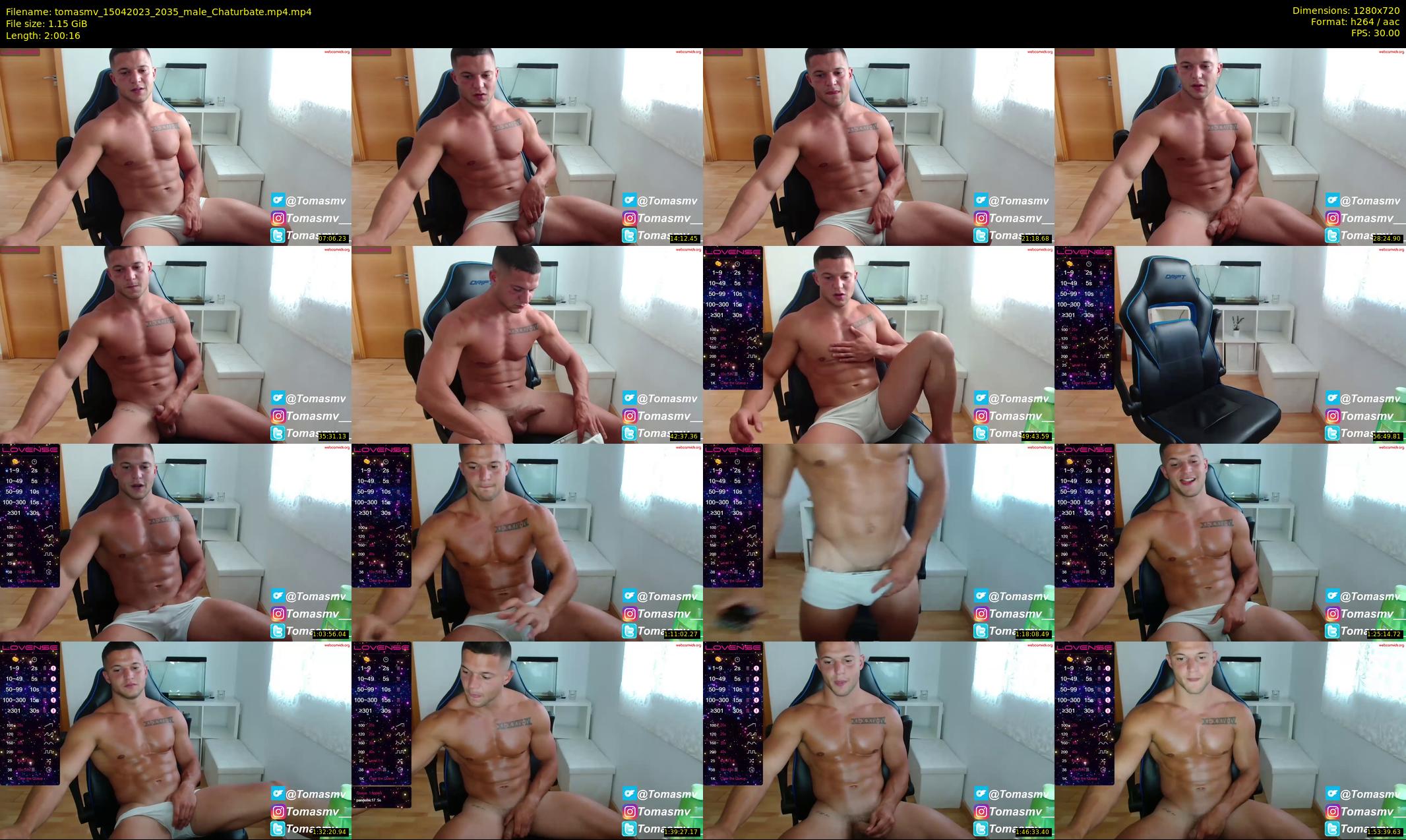 tomasmv — 121 minute Chaturbate male cam show recording, 720p, Apr 15, 2023
