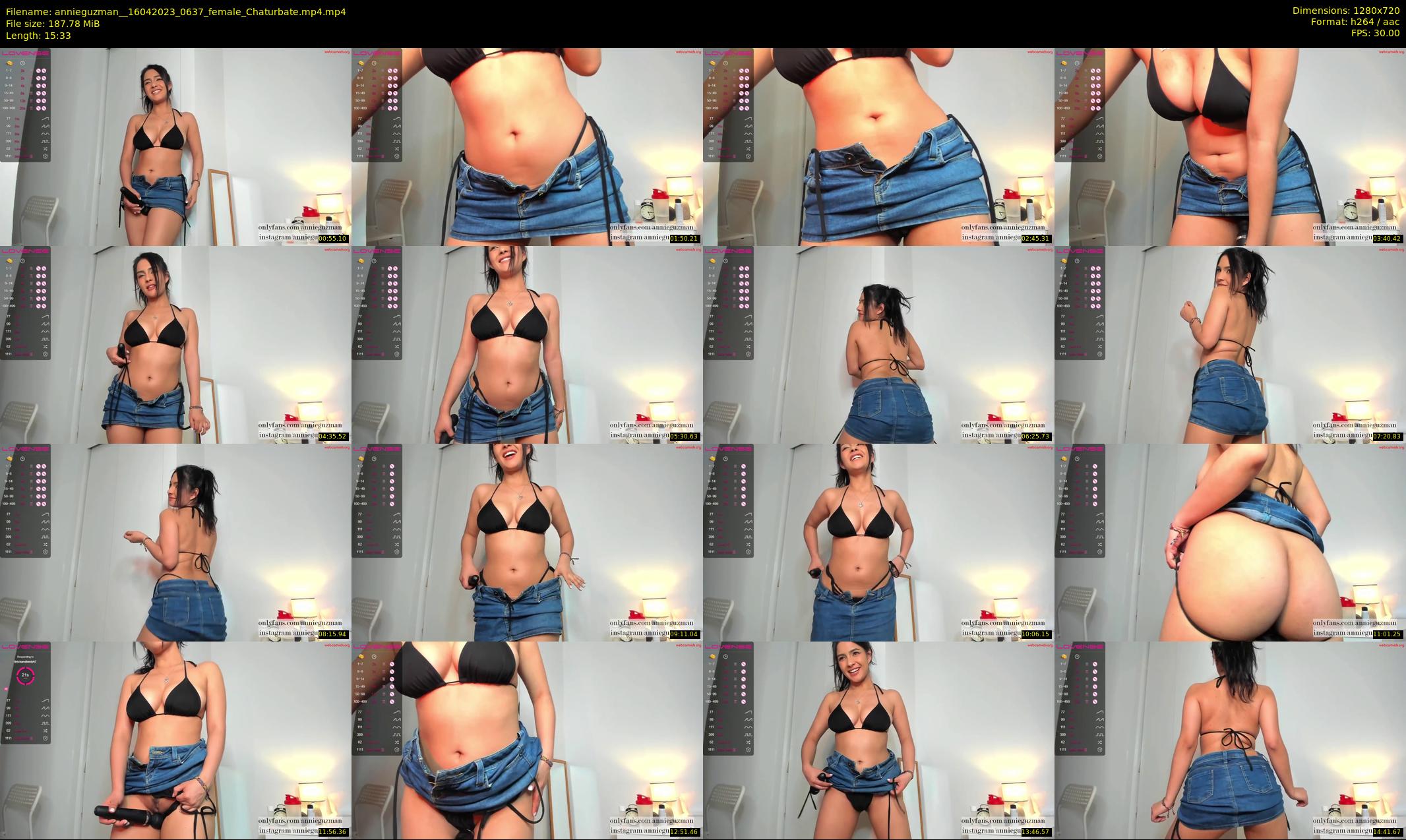 annieguzman_ — 16 minute Chaturbate female cam show recording, 720p, Apr 16, 2023