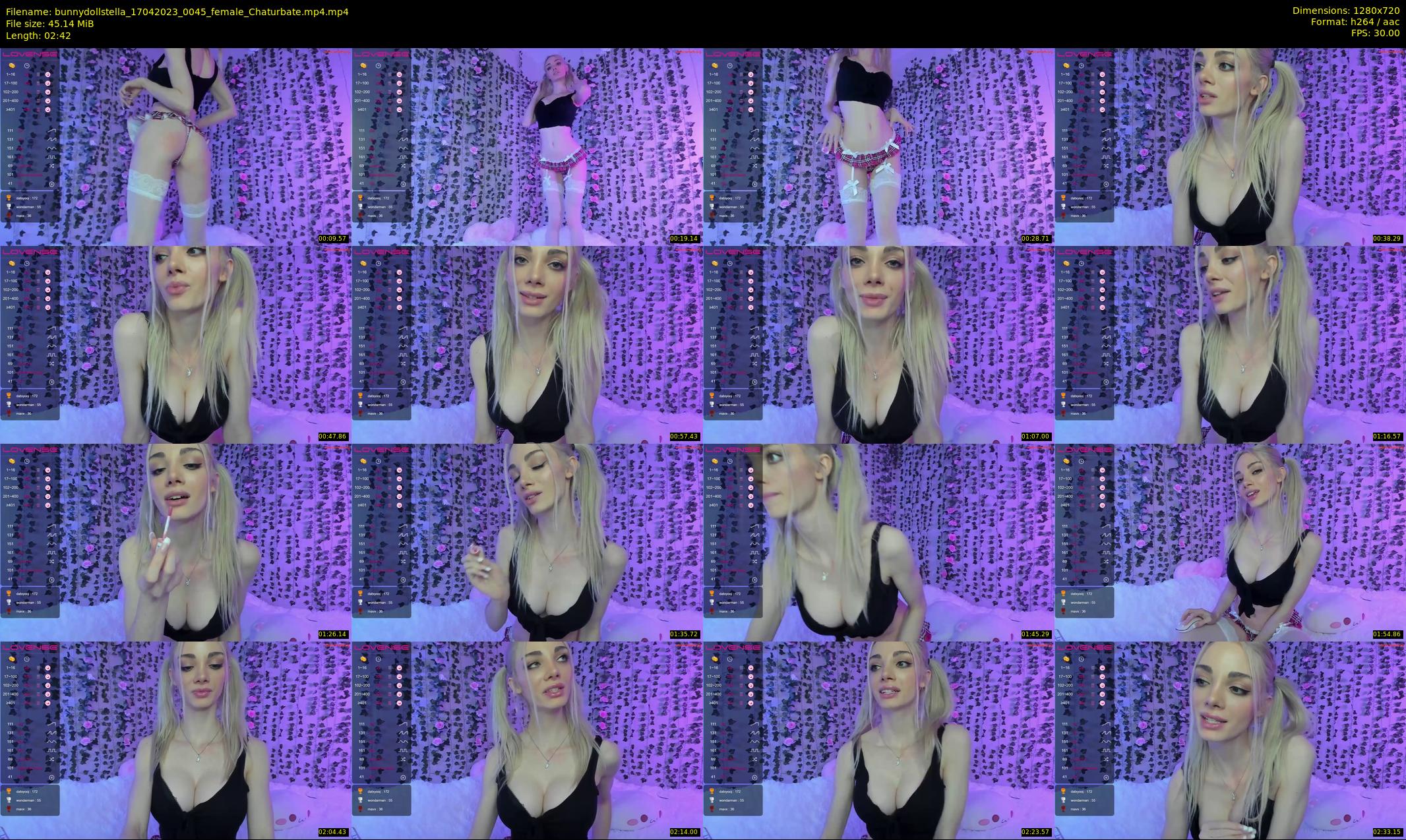 bunnydollstella — 3 minute Chaturbate female cam show recording, 720p, Apr 17, 2023