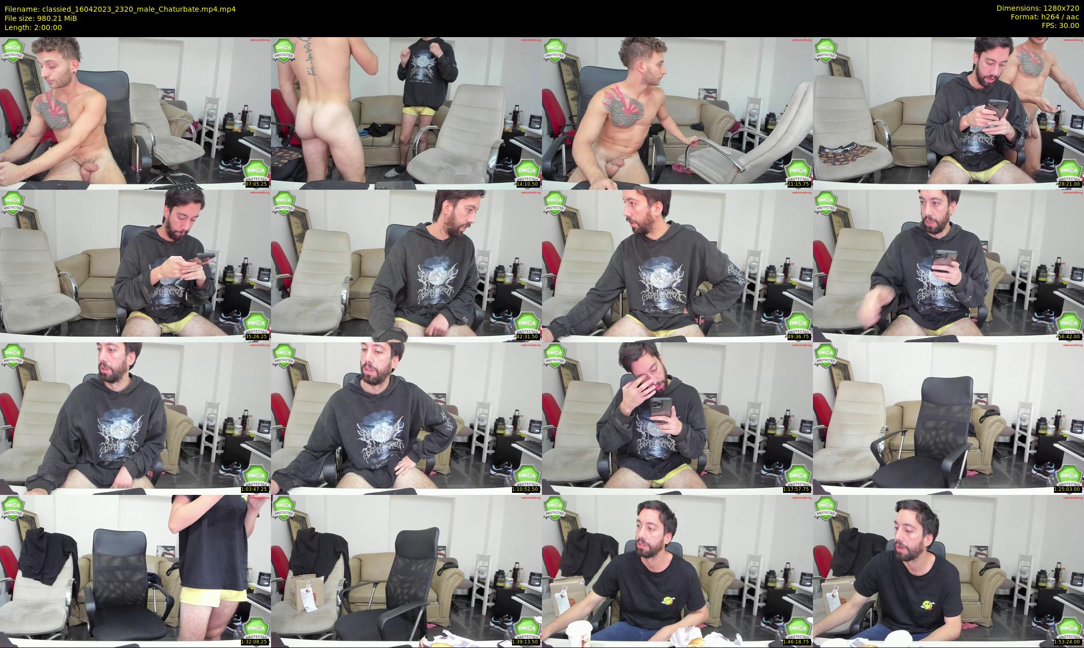 classied — 120 minute Chaturbate male cam show recording, 720p, Apr 16, 2023