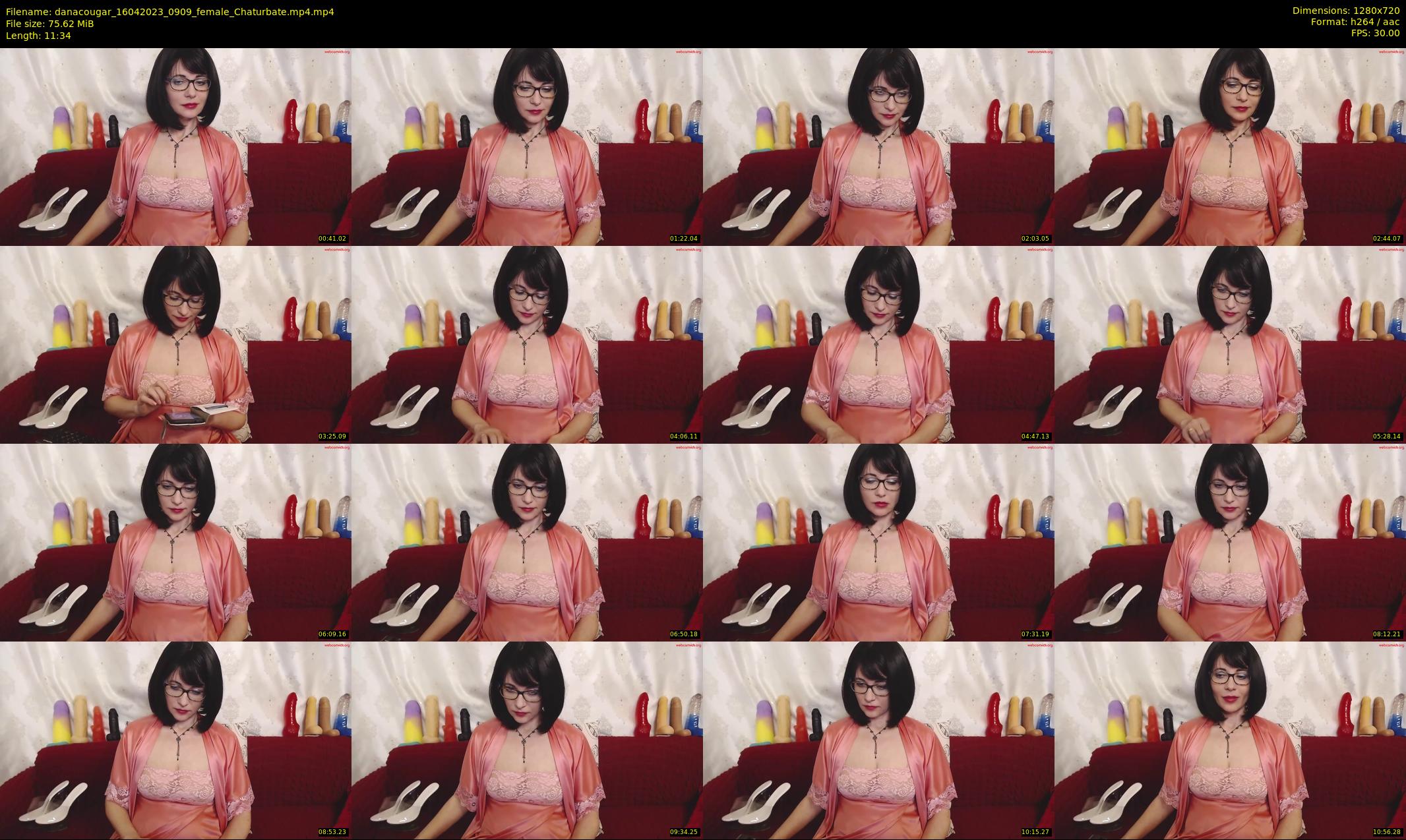 danacougar — 12 minute Chaturbate female cam show recording, 720p, Apr 16, 2023